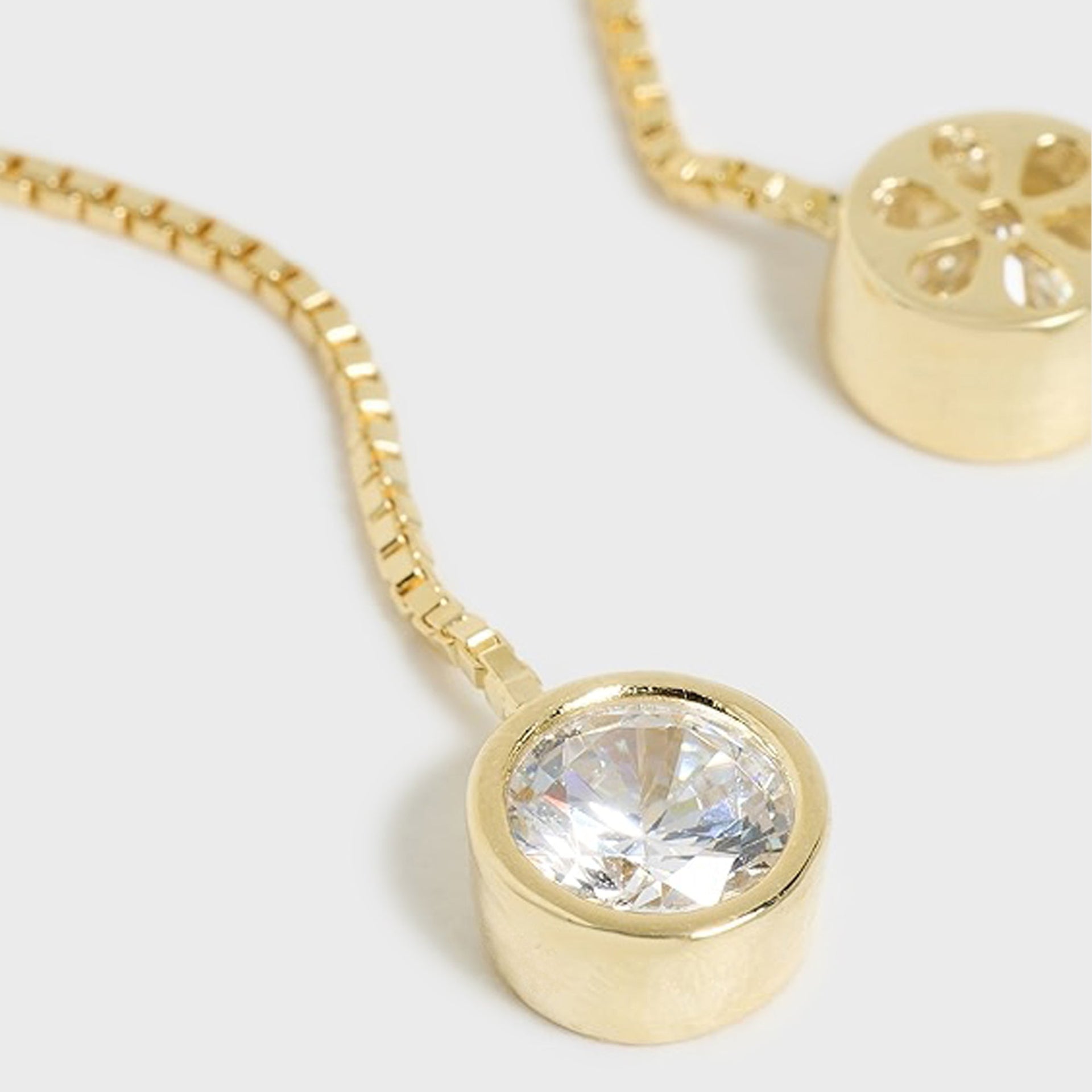 SHASHI Solitaire Moissanite Drop Earring - Gold