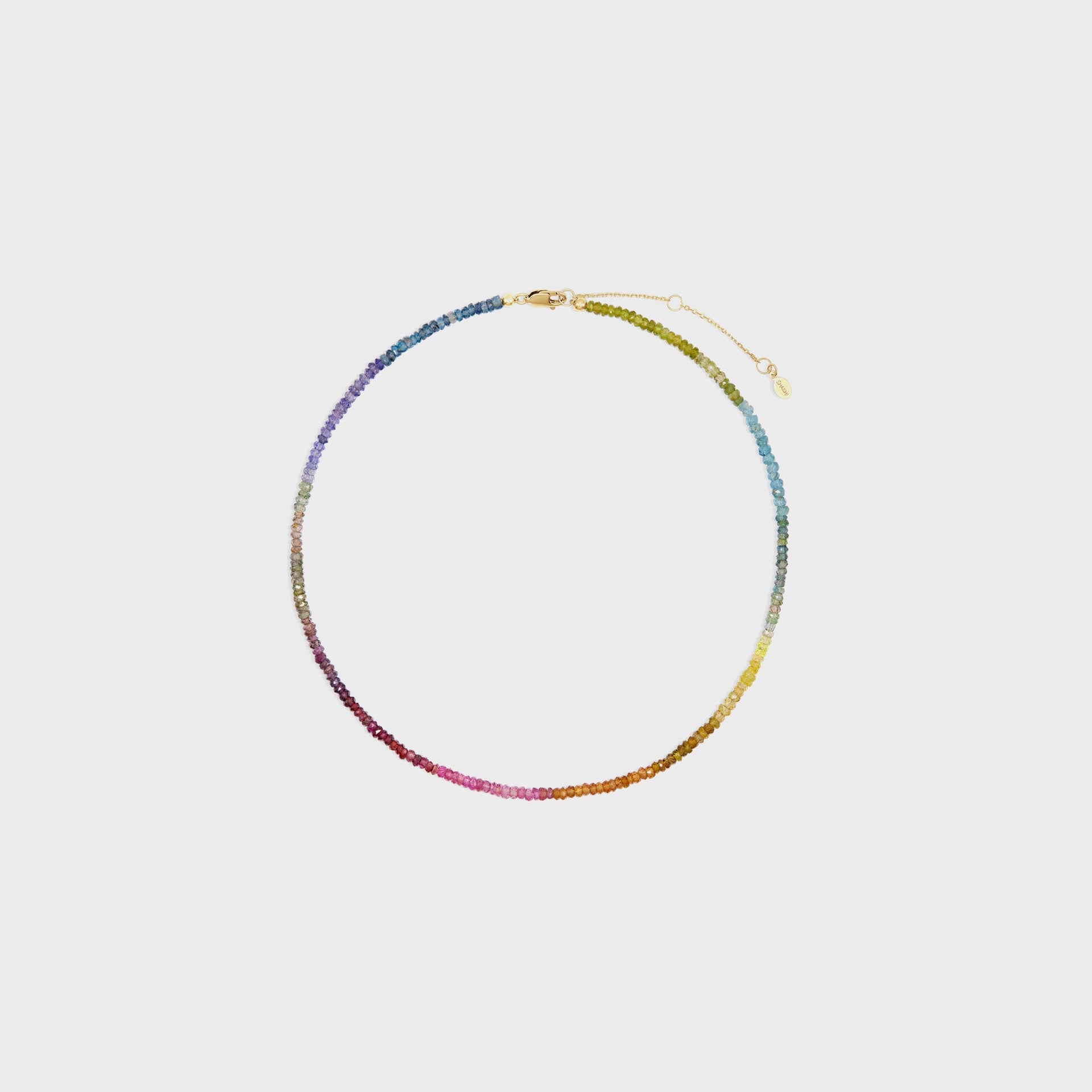 SHASHI Aisha Gemstone Necklace - Muted Rainbow