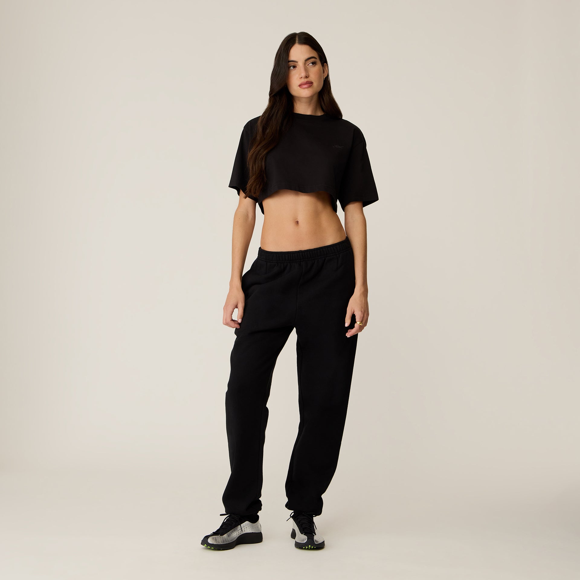 Kith Women Fei Cropped Tee - Black
