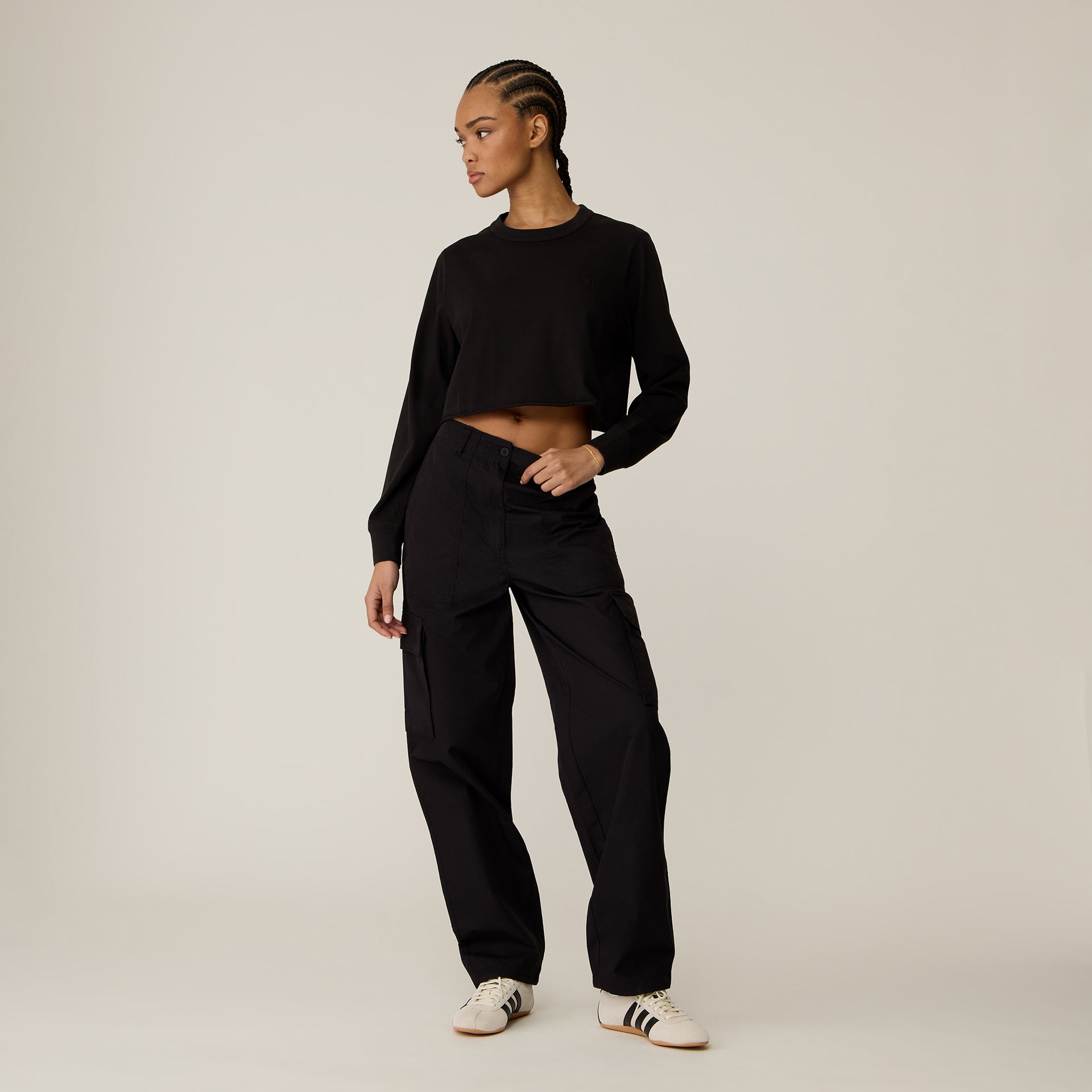 Kith Women Lucy Cropped Long Sleeve II Tee - Mass