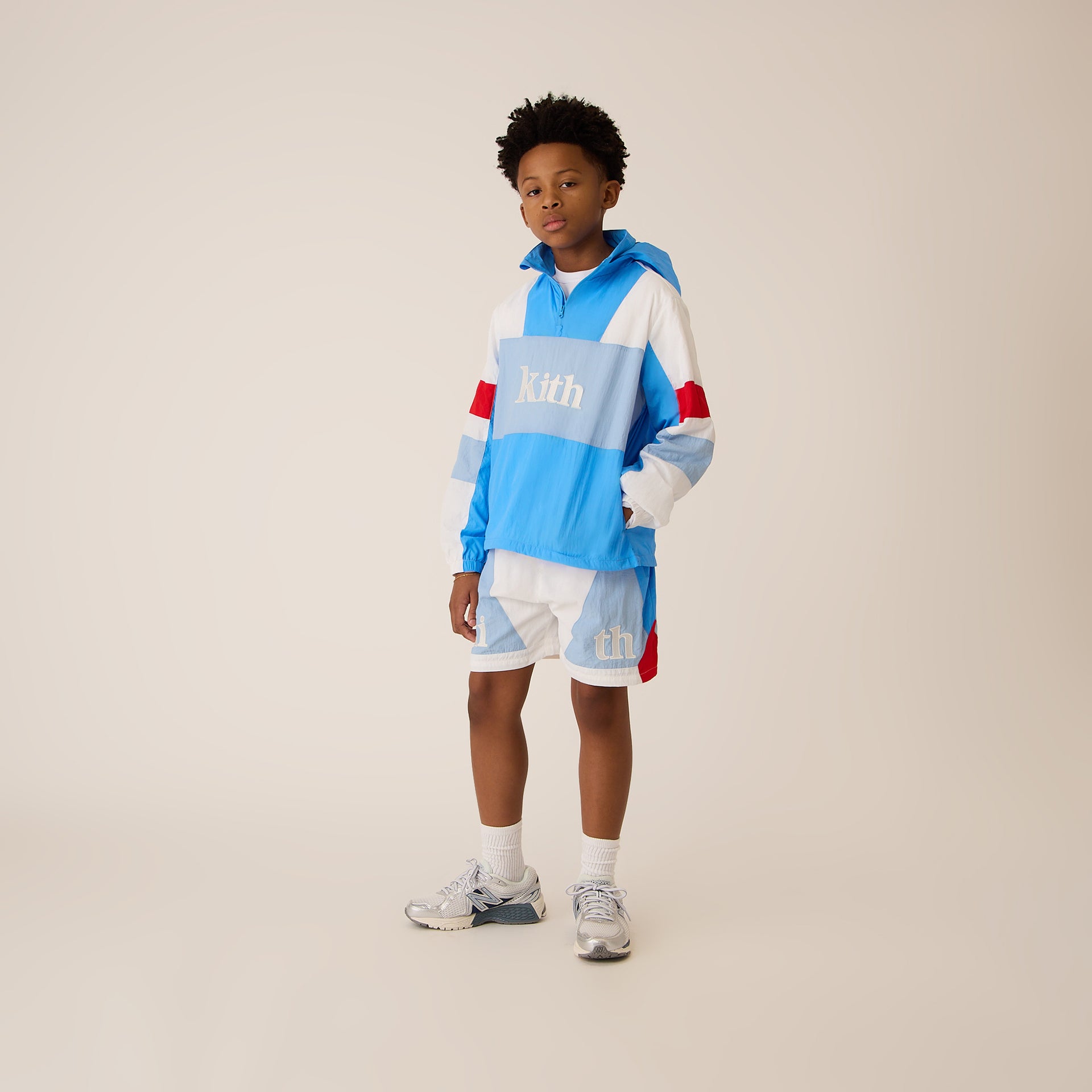 Kith Kids Harrison Pullover Jacket in Celeste