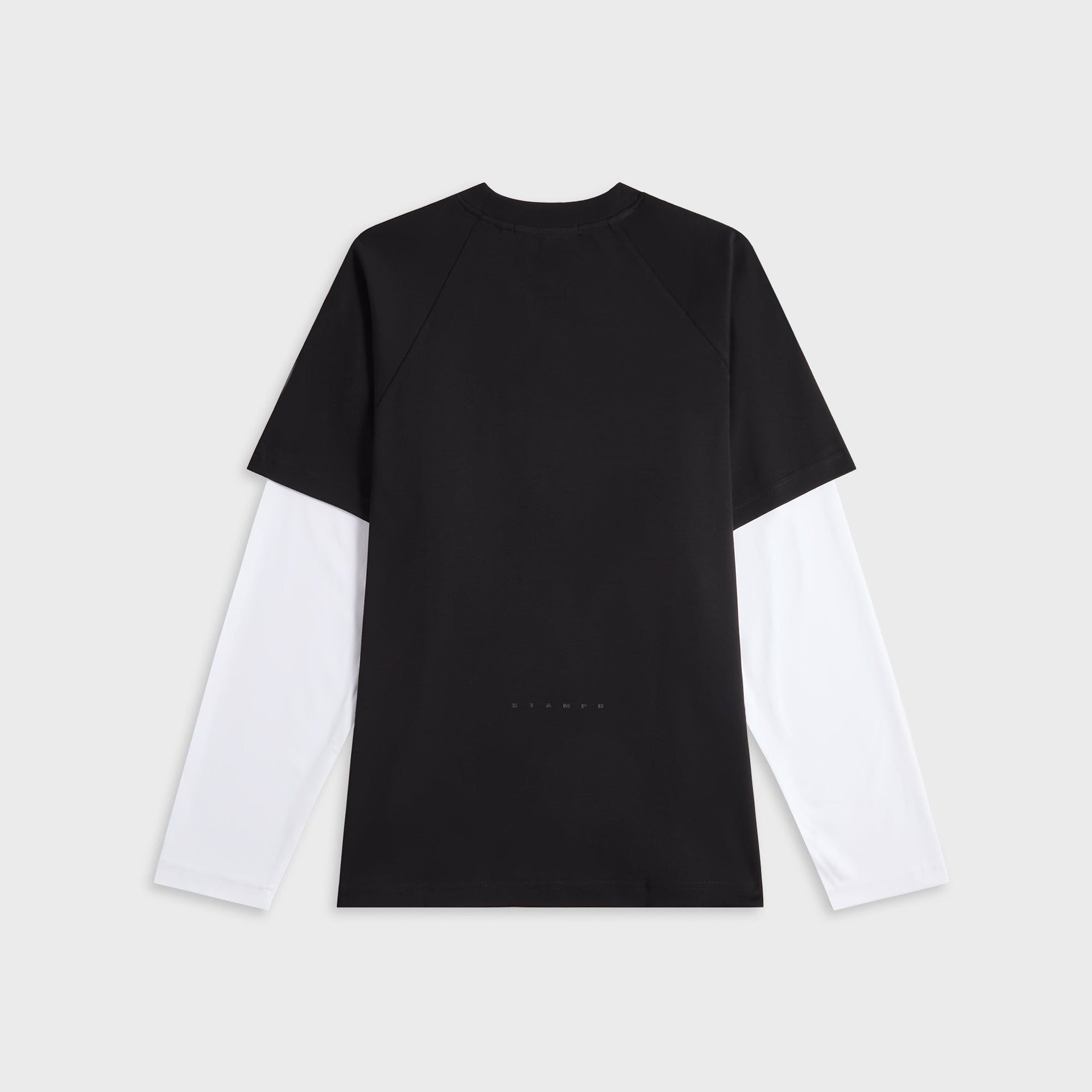 Stampd Double Layer Long Sleeve Relaxed Tee - Black / White