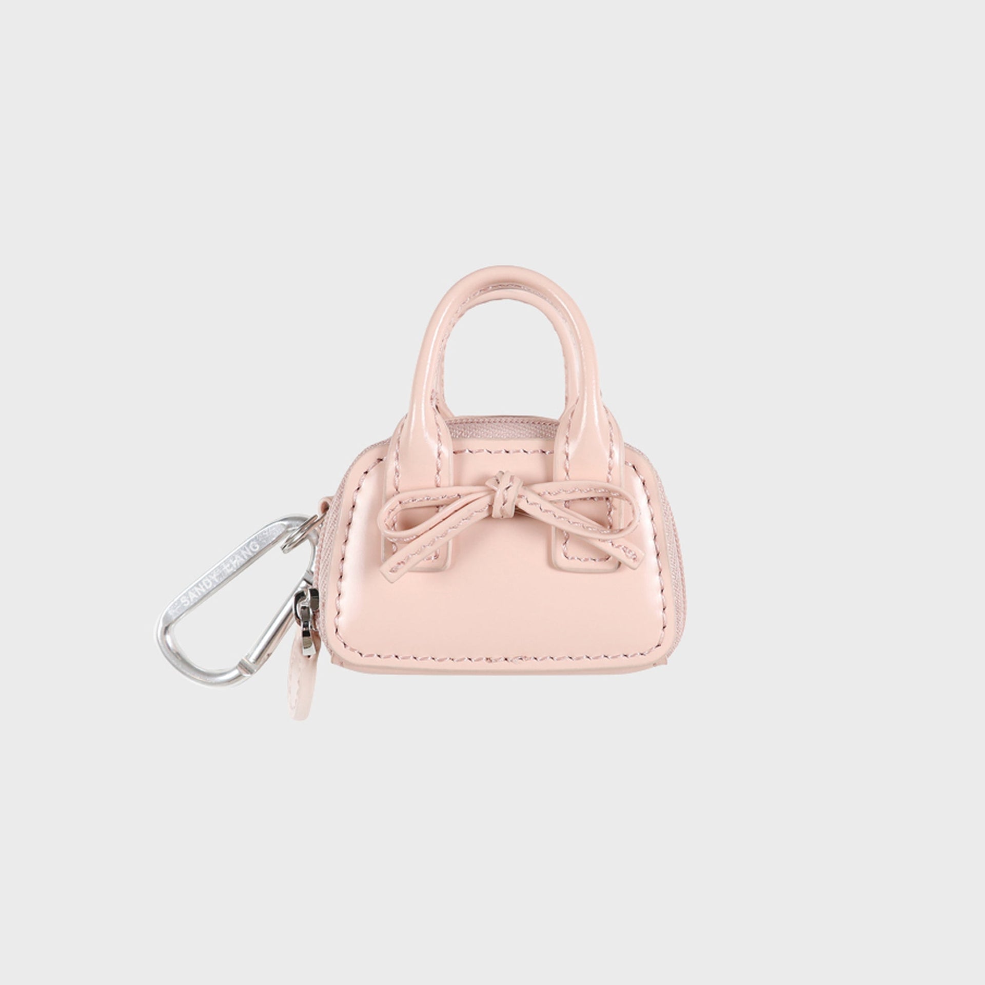 Sandy Liang Secure Mini Bag Keychain in Pink