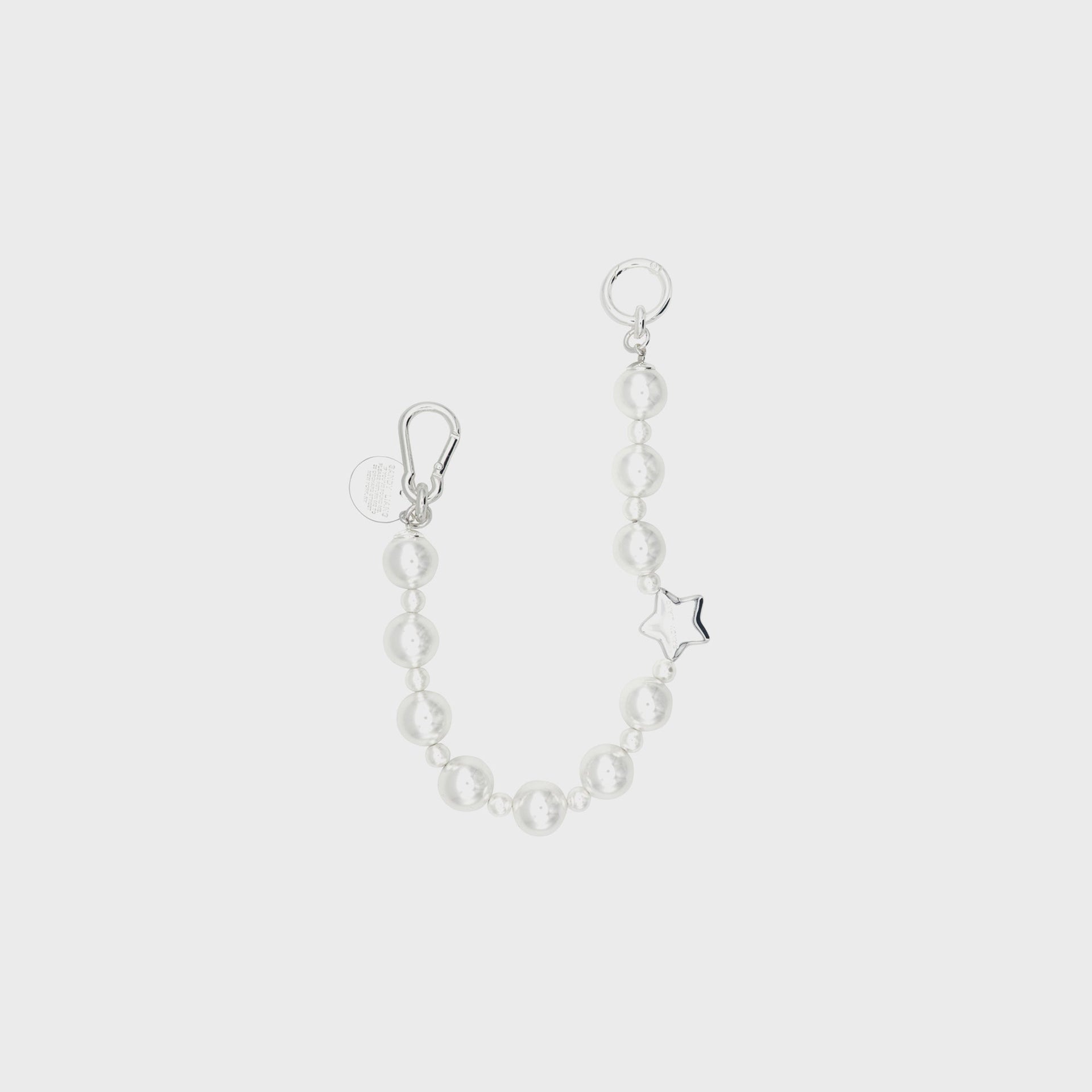 Sandy Liang Pearl Key Charm - Silver