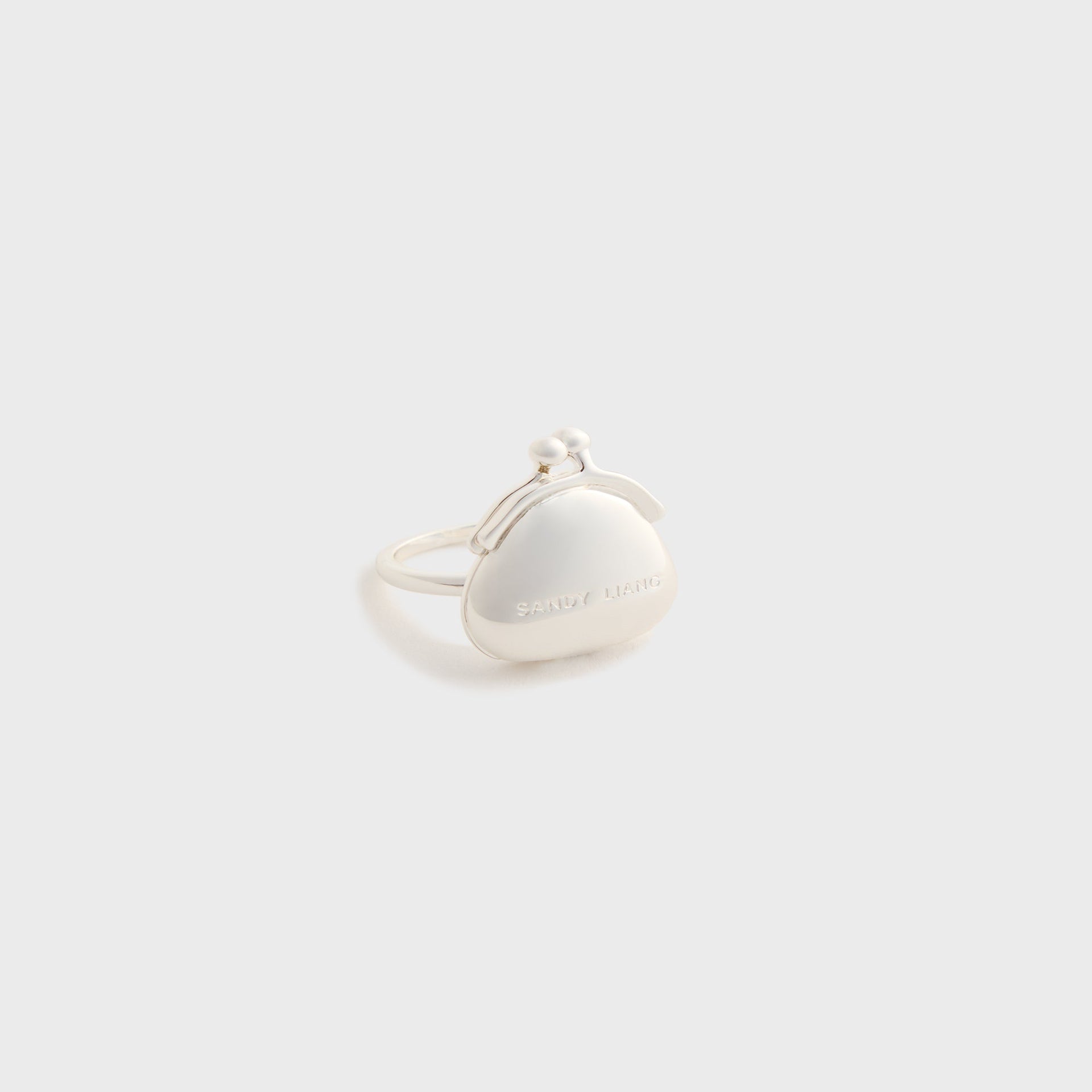 Sandy Liang Souvenir Pouch Ring in Silver