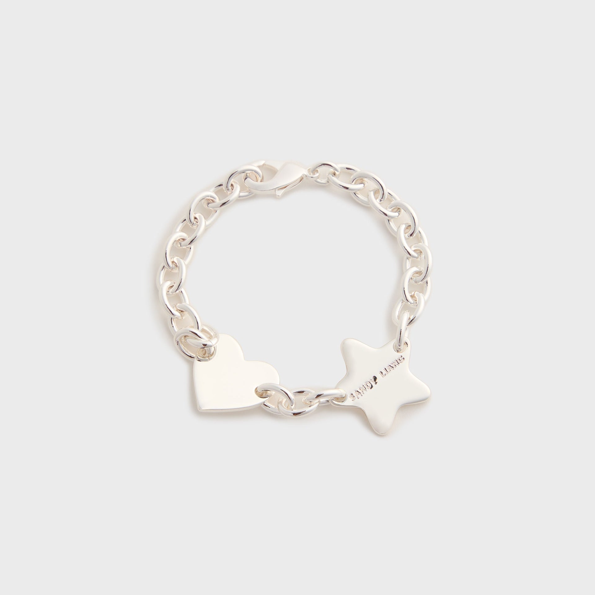 Sandy Liang Password Protected Bracelet in Silver