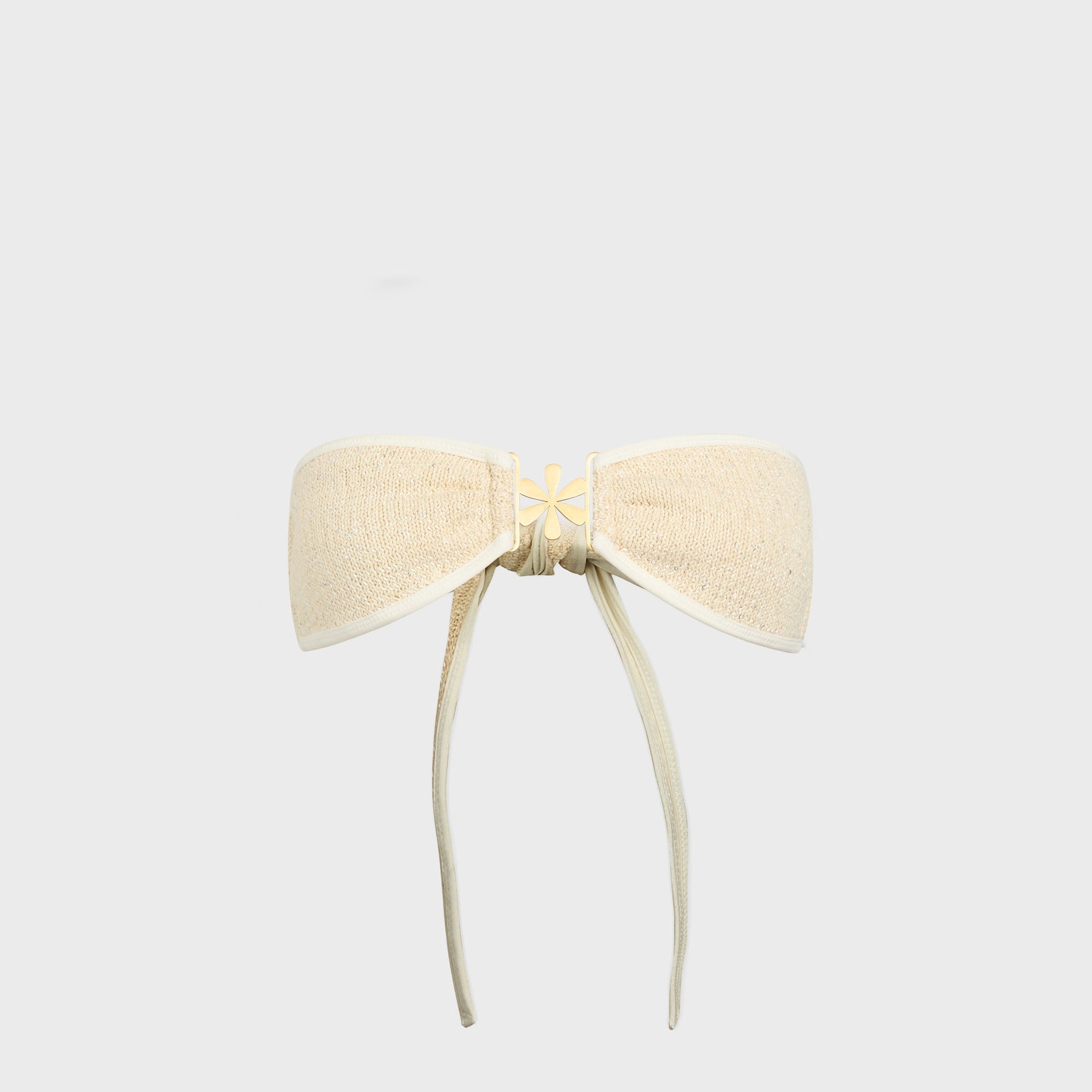 Asta Resort Mia Bikini Top in Ivory Sequin