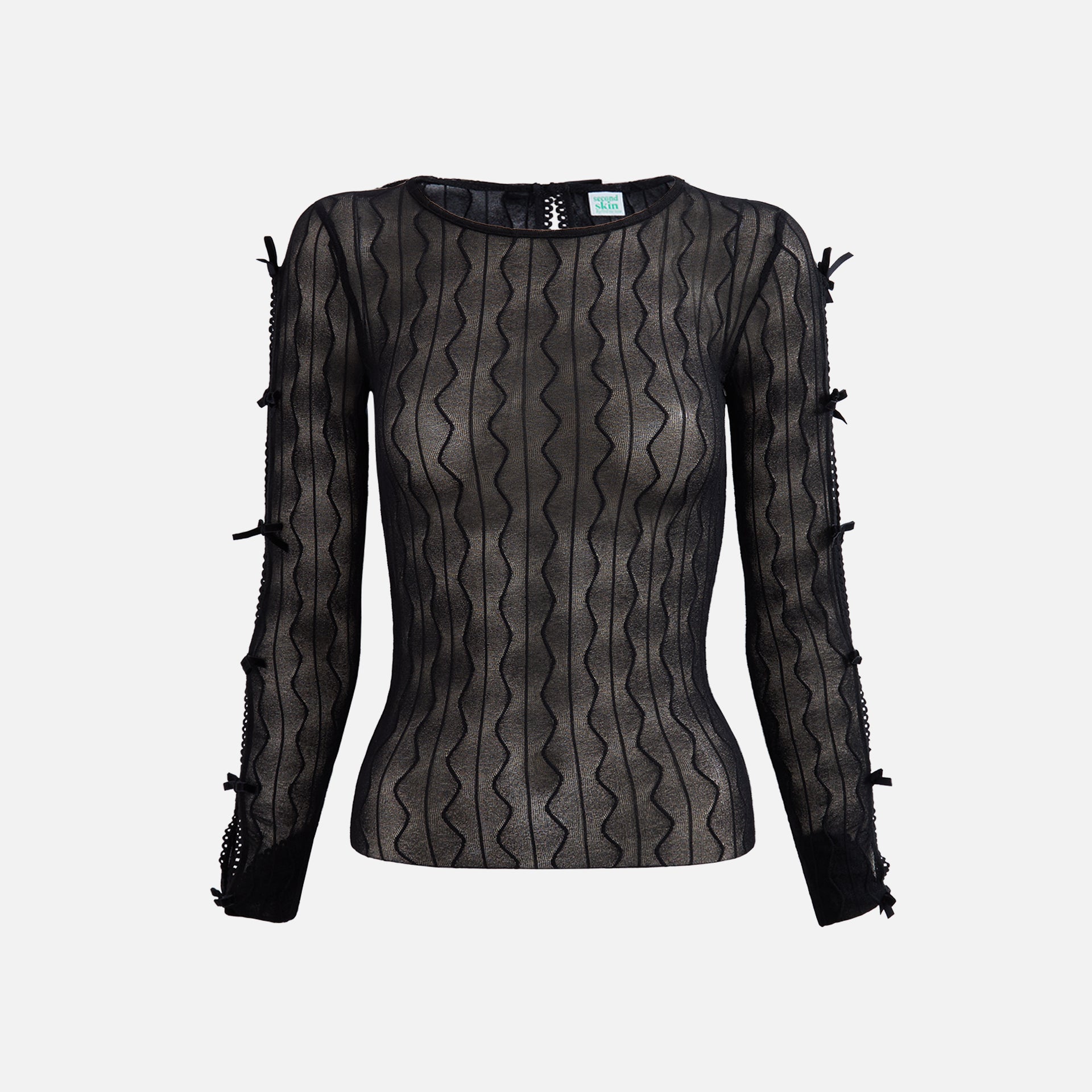 Second Skin Ross Bow Top - Black