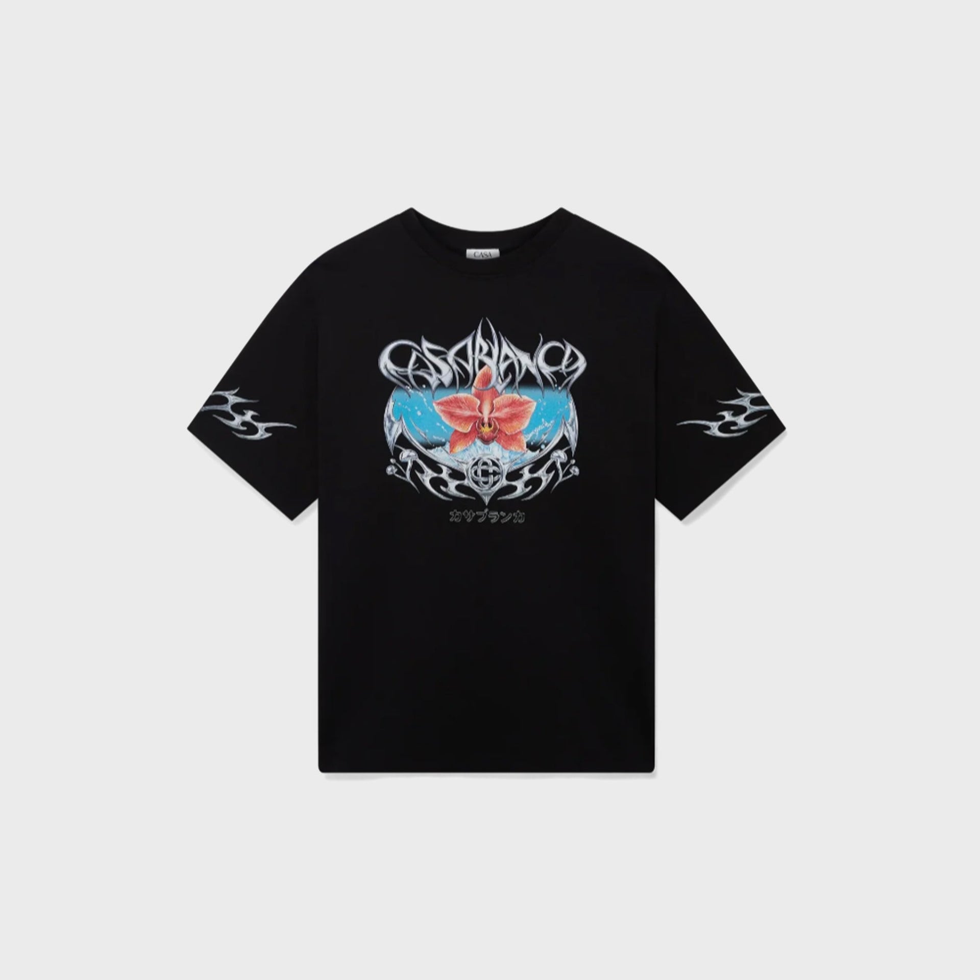 Casablanca Blades Printed Oversized Tee Jersey - Black