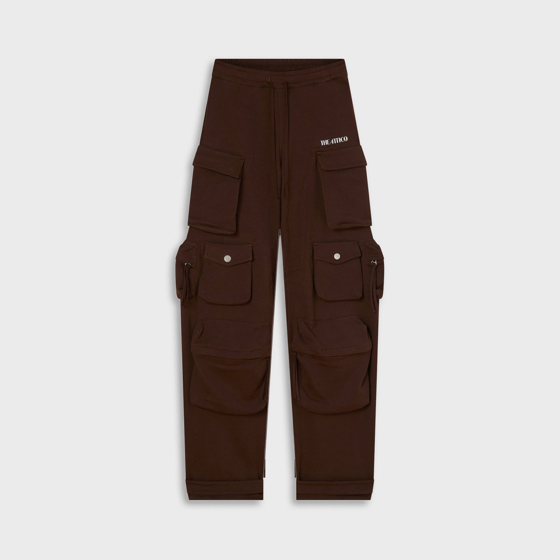 The Attico Long Pant in Dark Brown