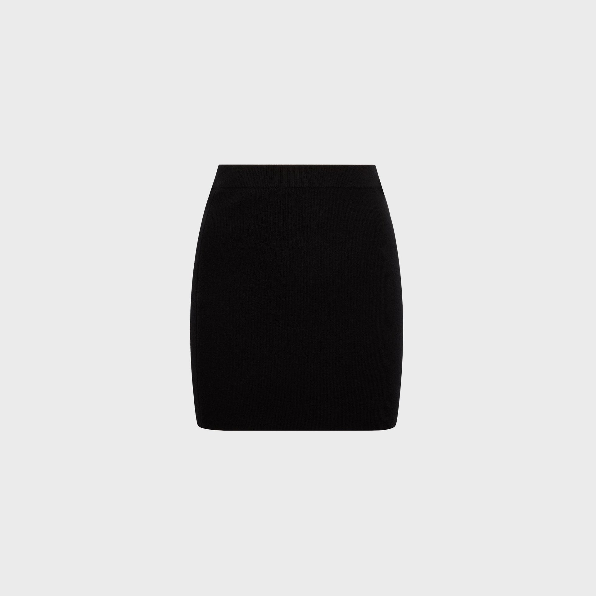T by Alexander Wang Mini Skirt with Knit Logo Patch in Black