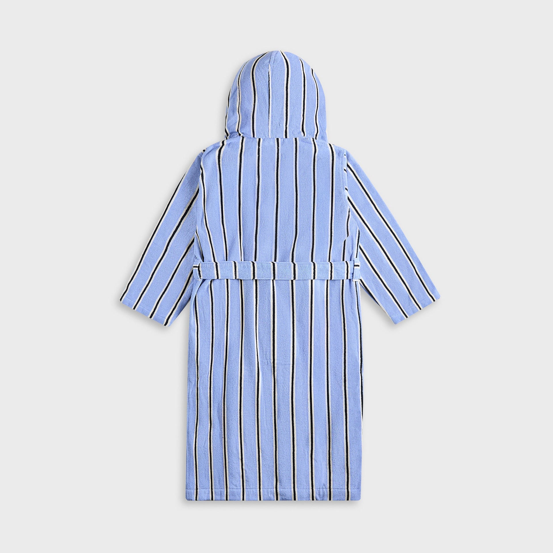 Tekla Hooded Bathrobe in Bassett Stripes
