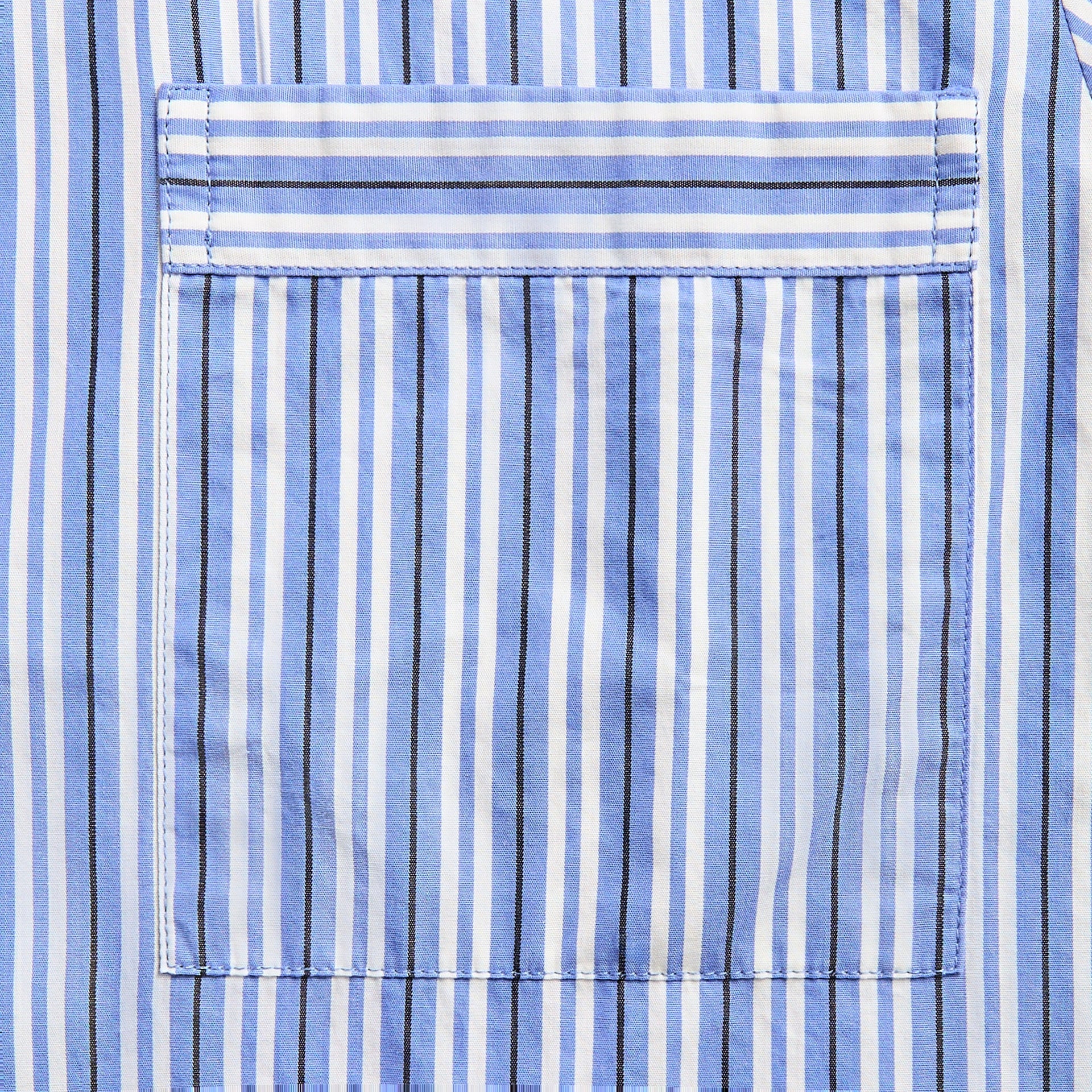 Tekla Cotton Poplin Pyjama Shirt in Penny Stripes