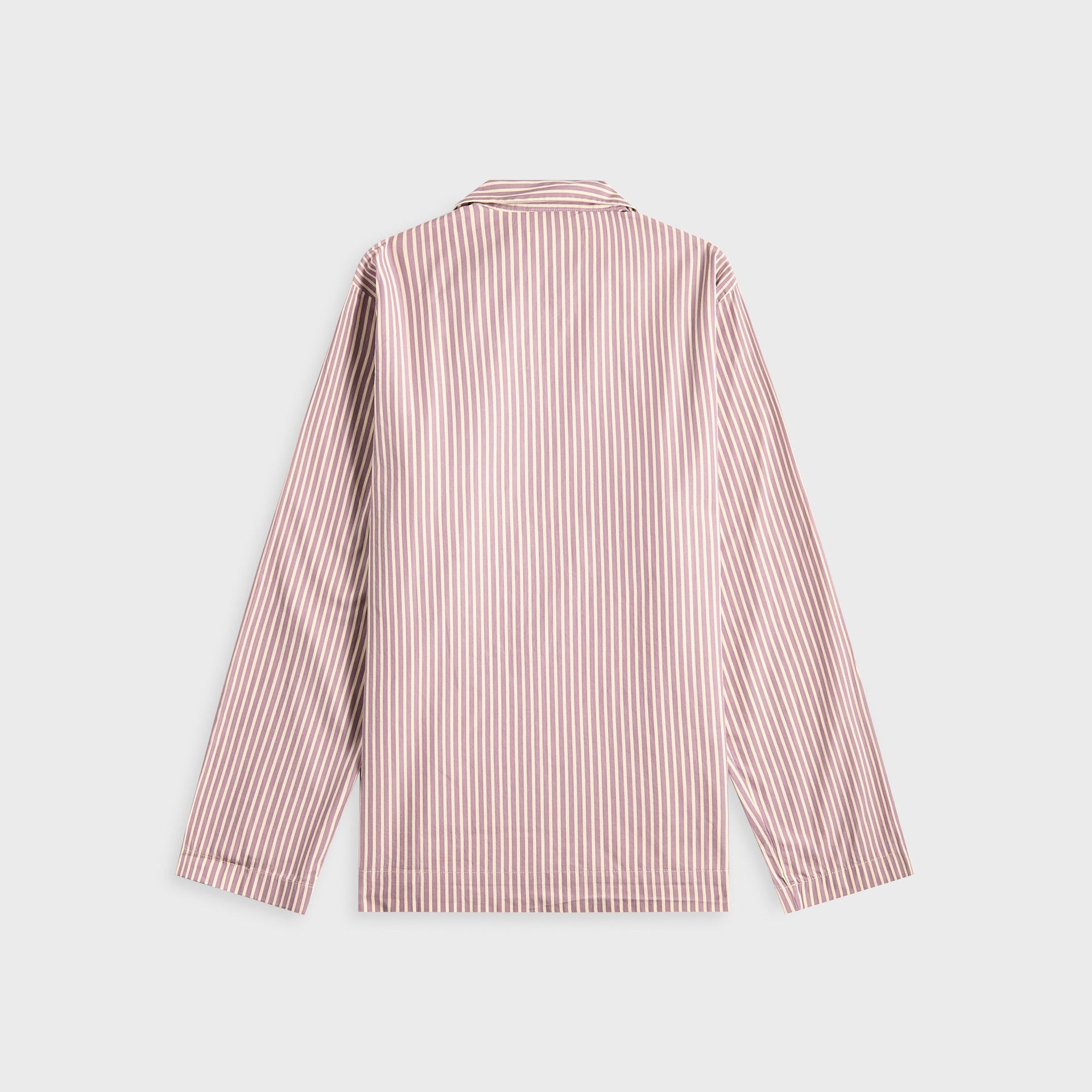 Tekla Poplin Long Sleeve Pyjama Shirt in Skipper Stripes