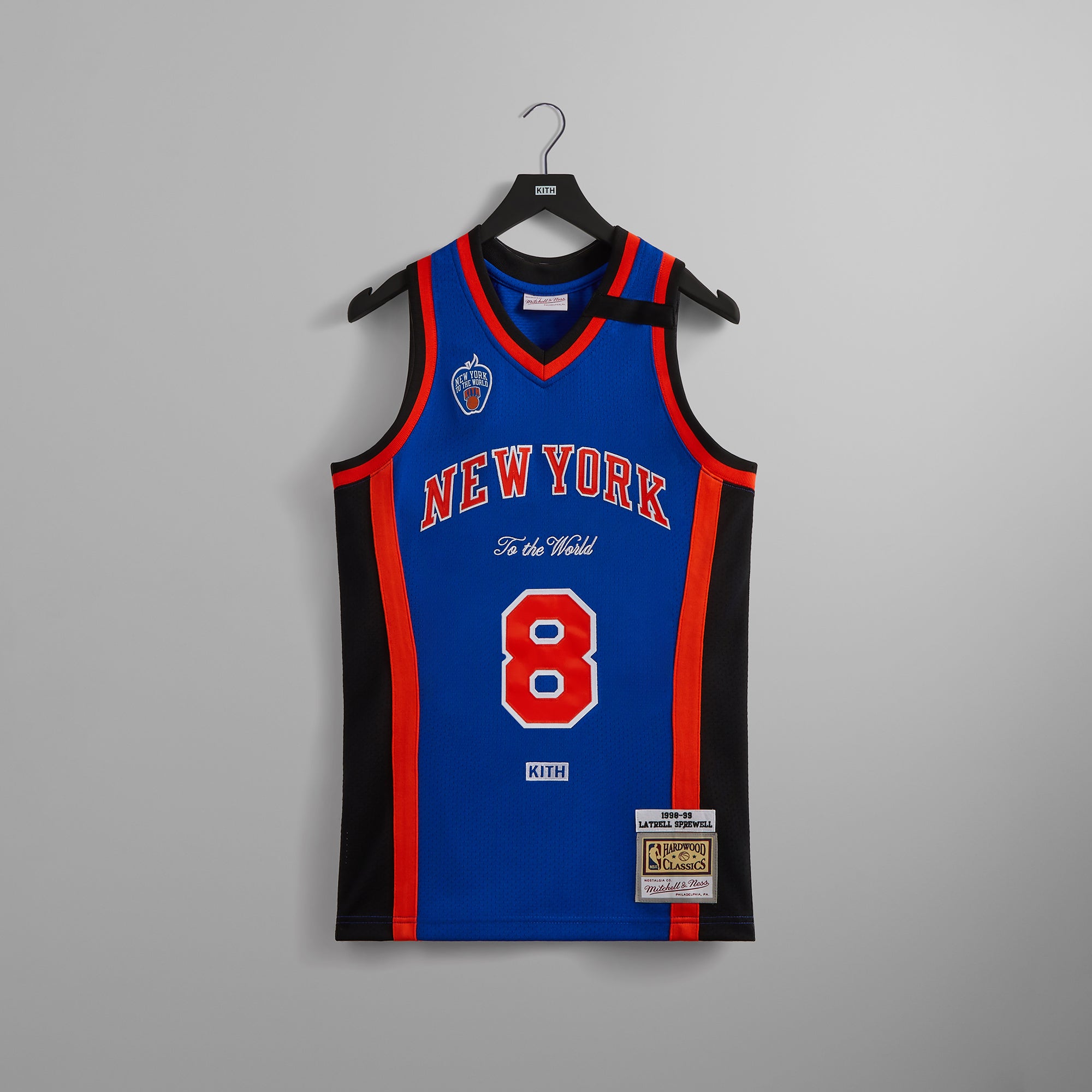 Kith and Mitchell & Ness for the New York Knicks Latrell Sprewell Jersey - Knicks Blue / Knicks Orange