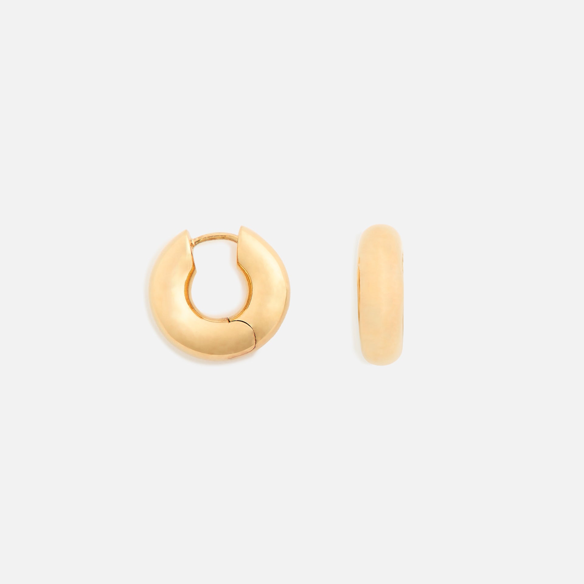 Tom Wood Chunky Hoops Small  - Gold