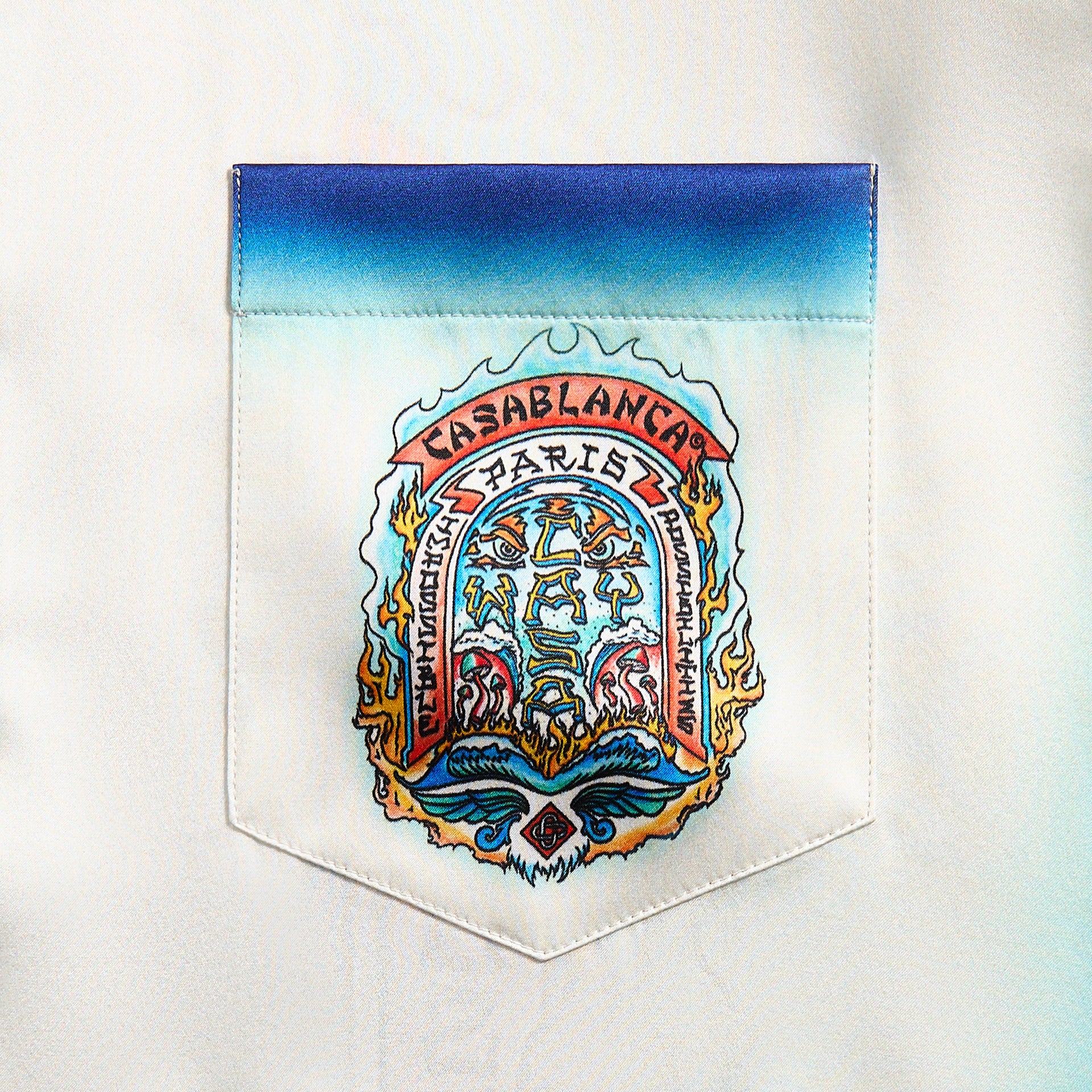 Casablanca Cuban Collar Shirt - White