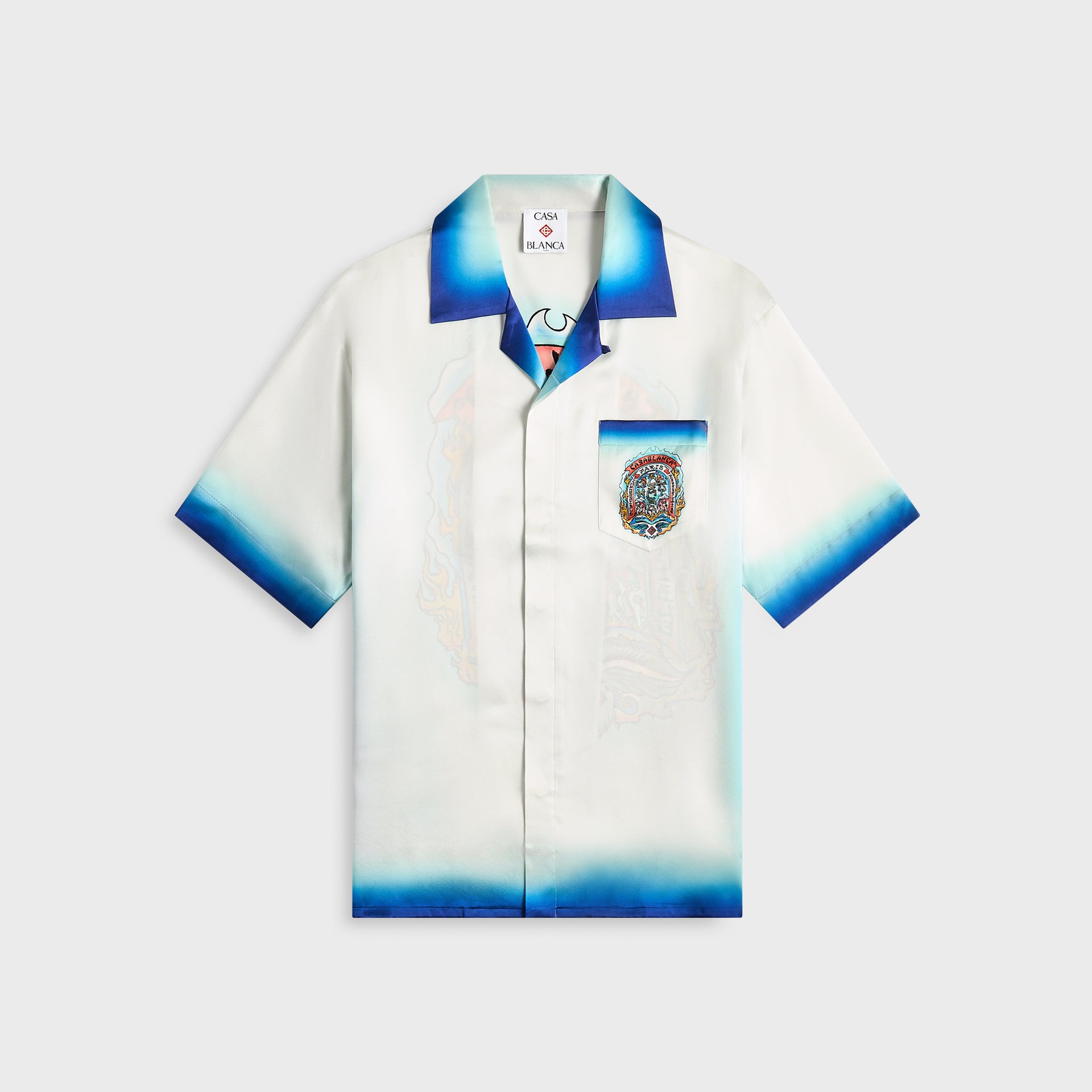 Casablanca Cuban Collar Shirt - White