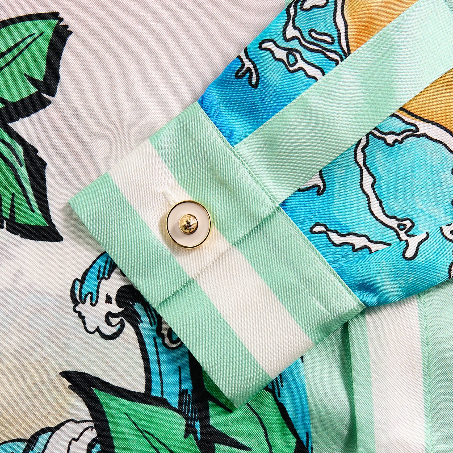 Casablanca Silk Twill Tennis Club Shirt - Multicolor