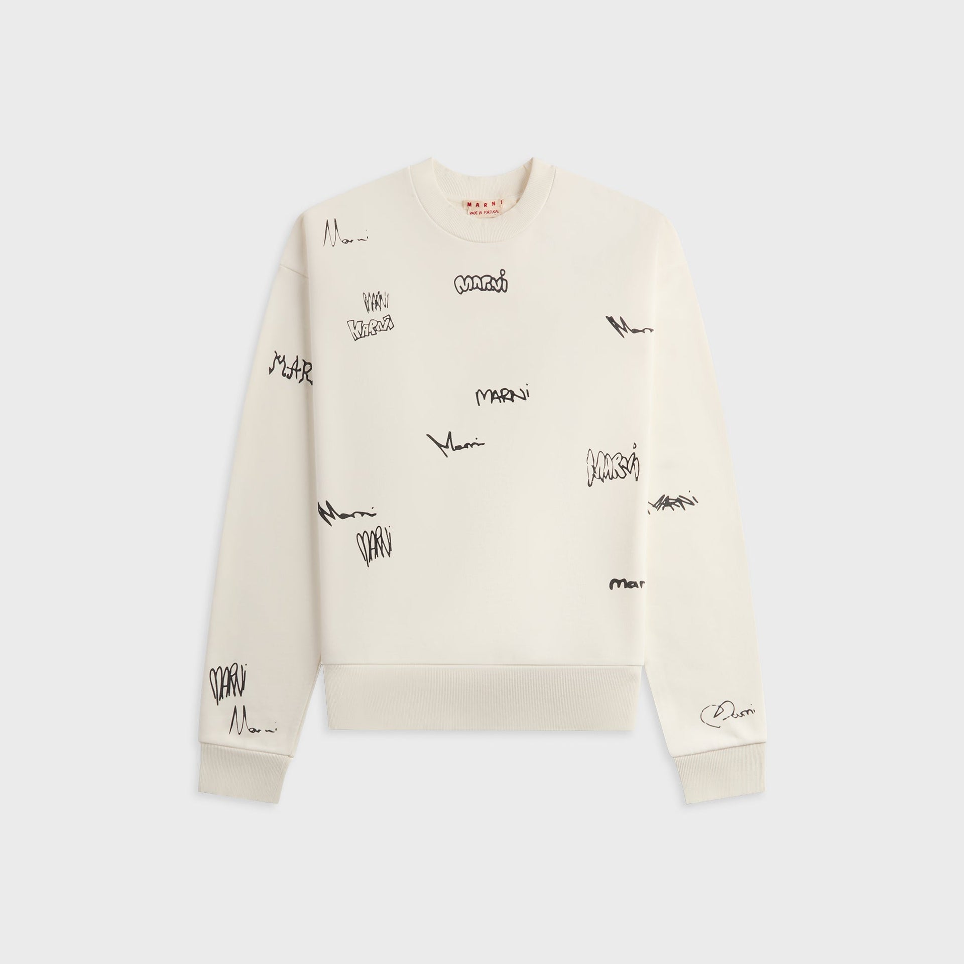 Marni Long Sleeve Sweatshirt in Natural White
