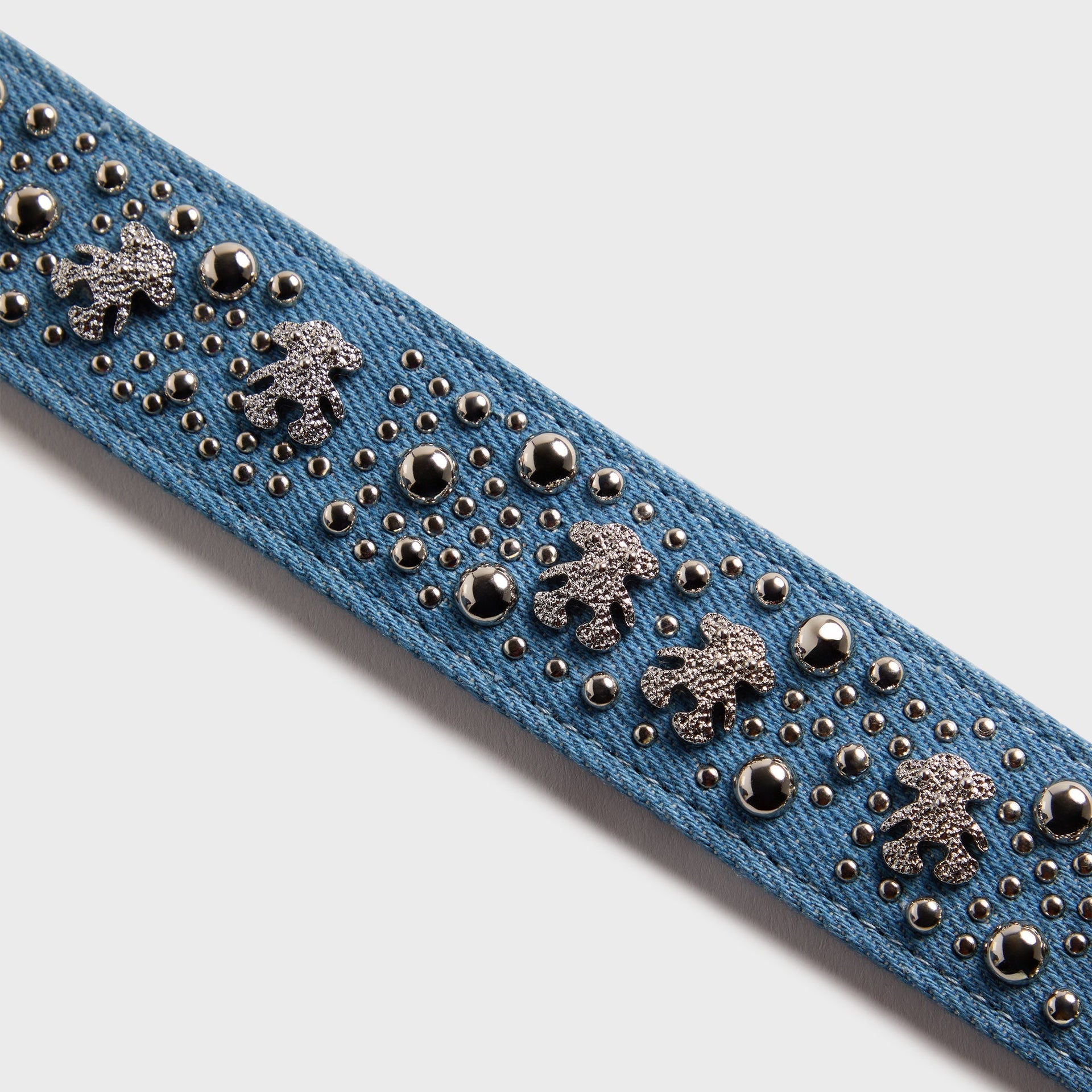 Veneda Carter Teddy Studded Belt in Light Wash