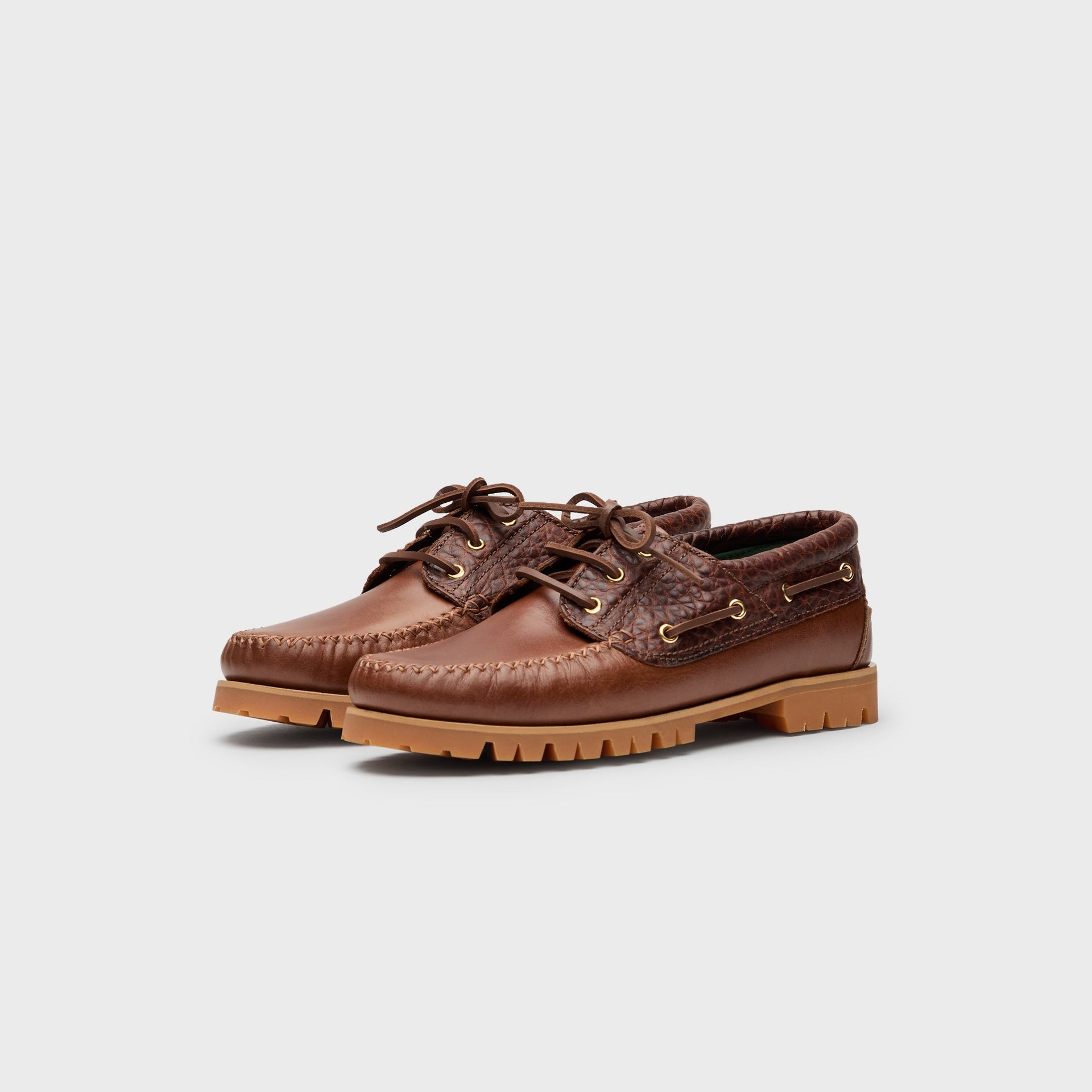 VINNY's Aztec Boat Shoe - Brown Croco