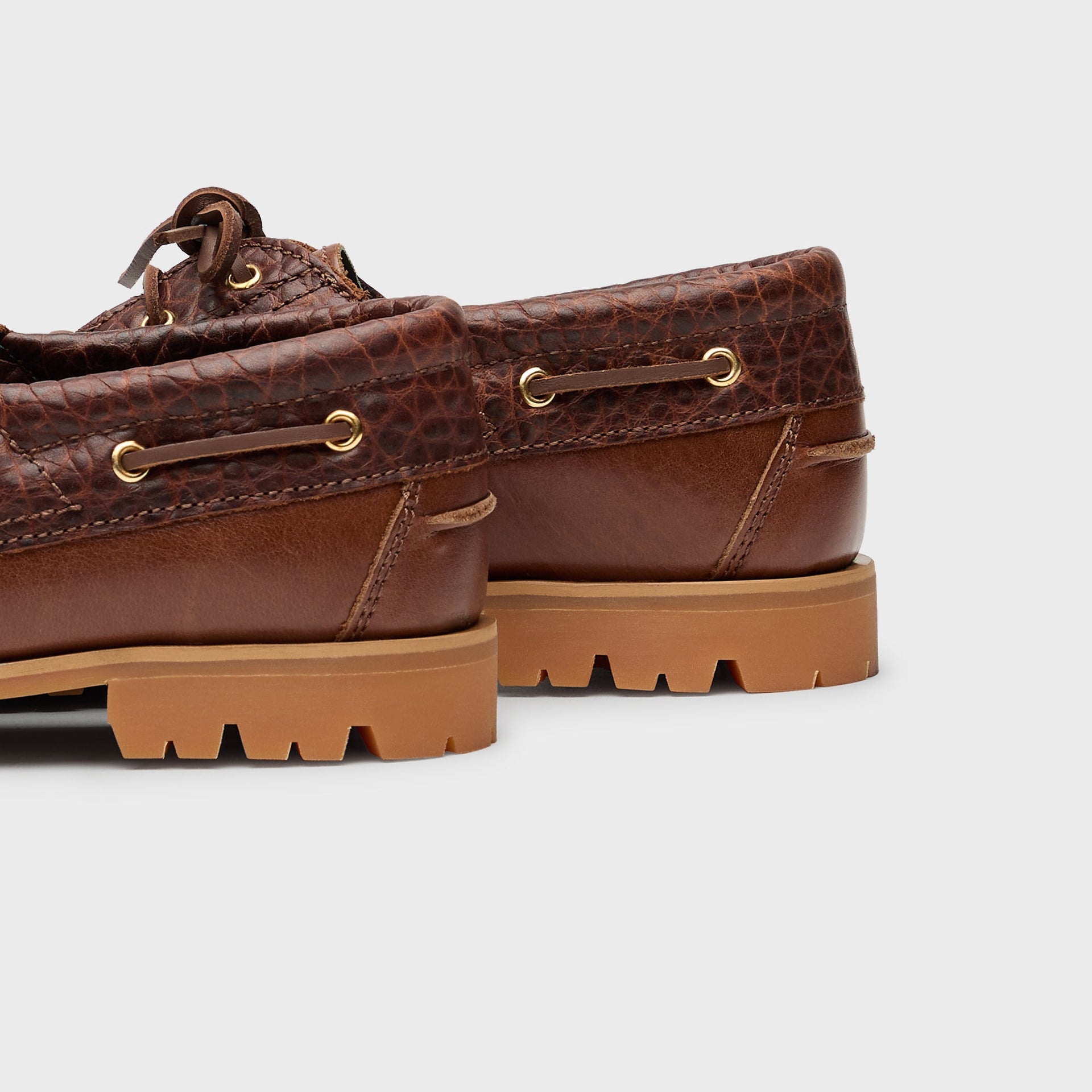 VINNY's Aztec Boat Shoe - Brown Croco