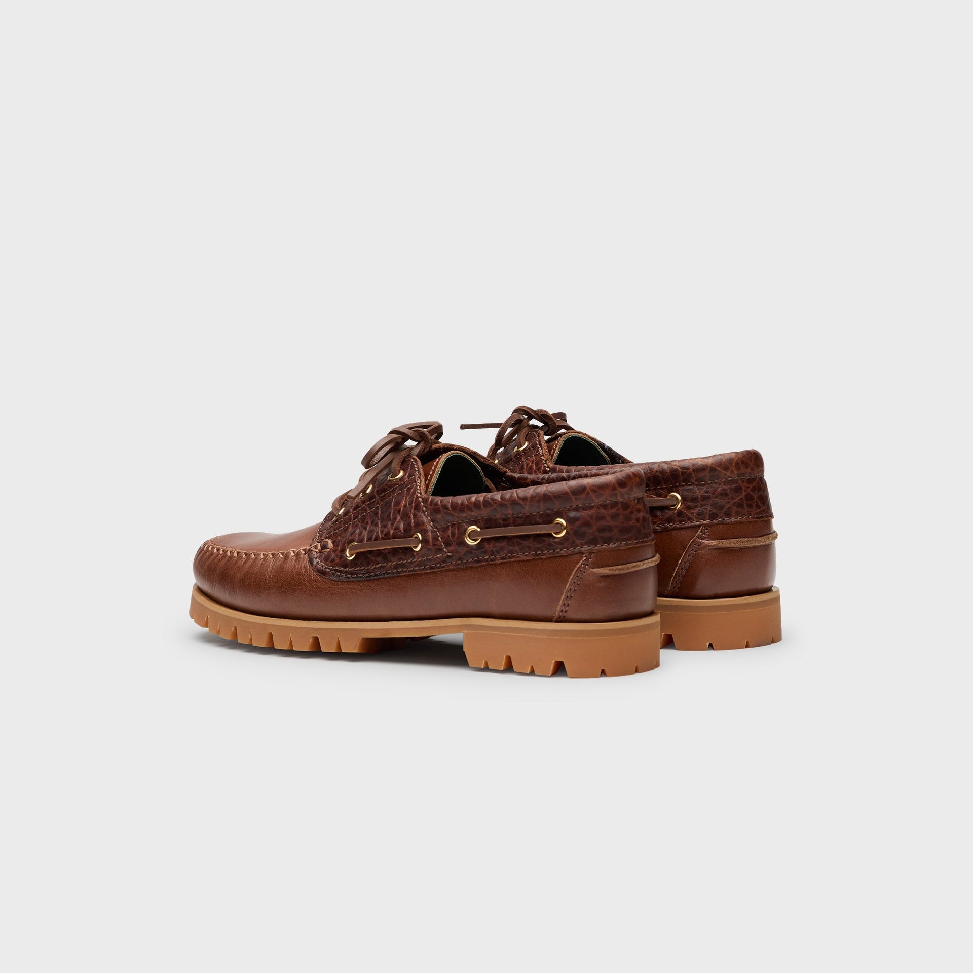 VINNY's Aztec Boat Shoe - Brown Croco