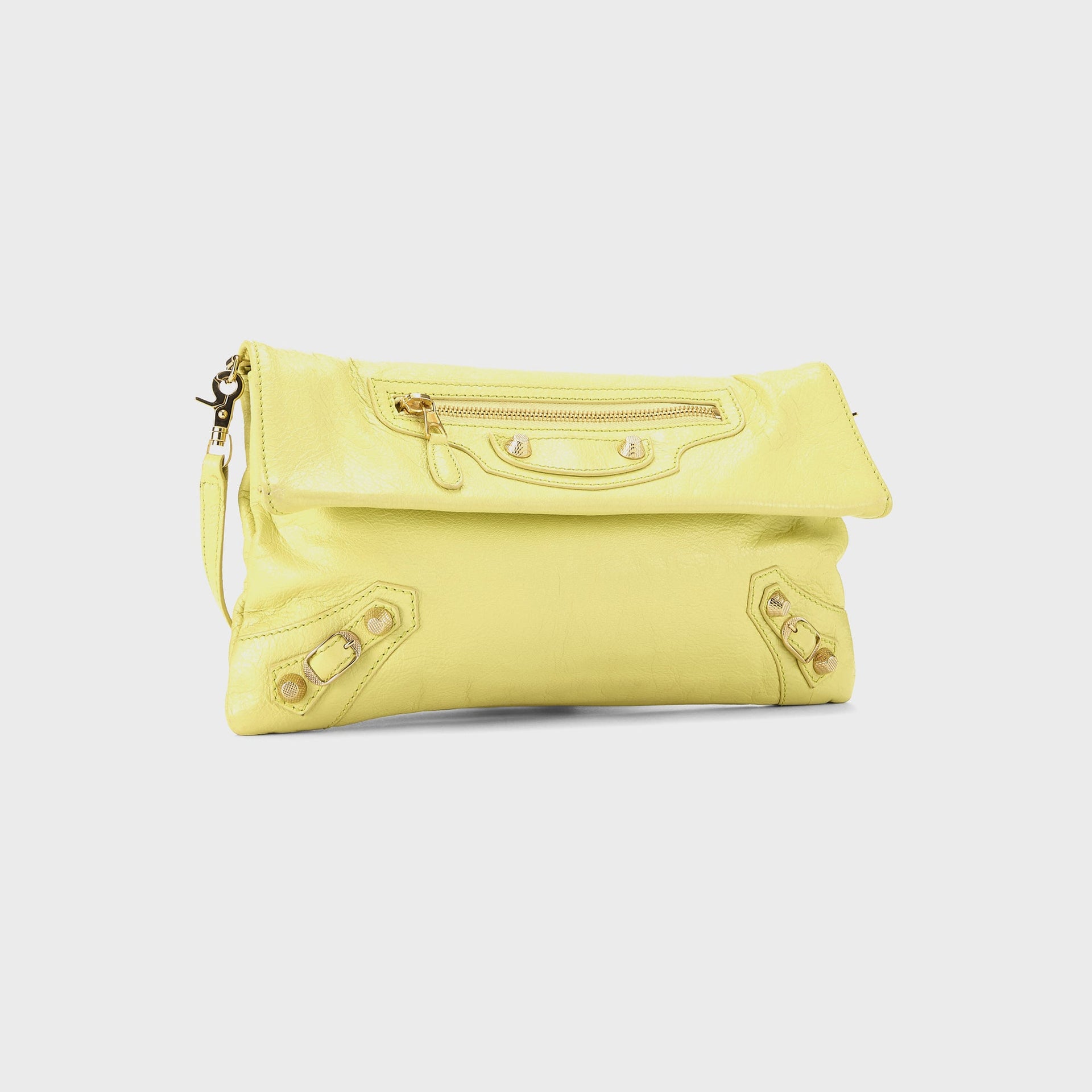 WGACA Balenciaga Giant12 Clutch Crossbody - Yellow Agneau