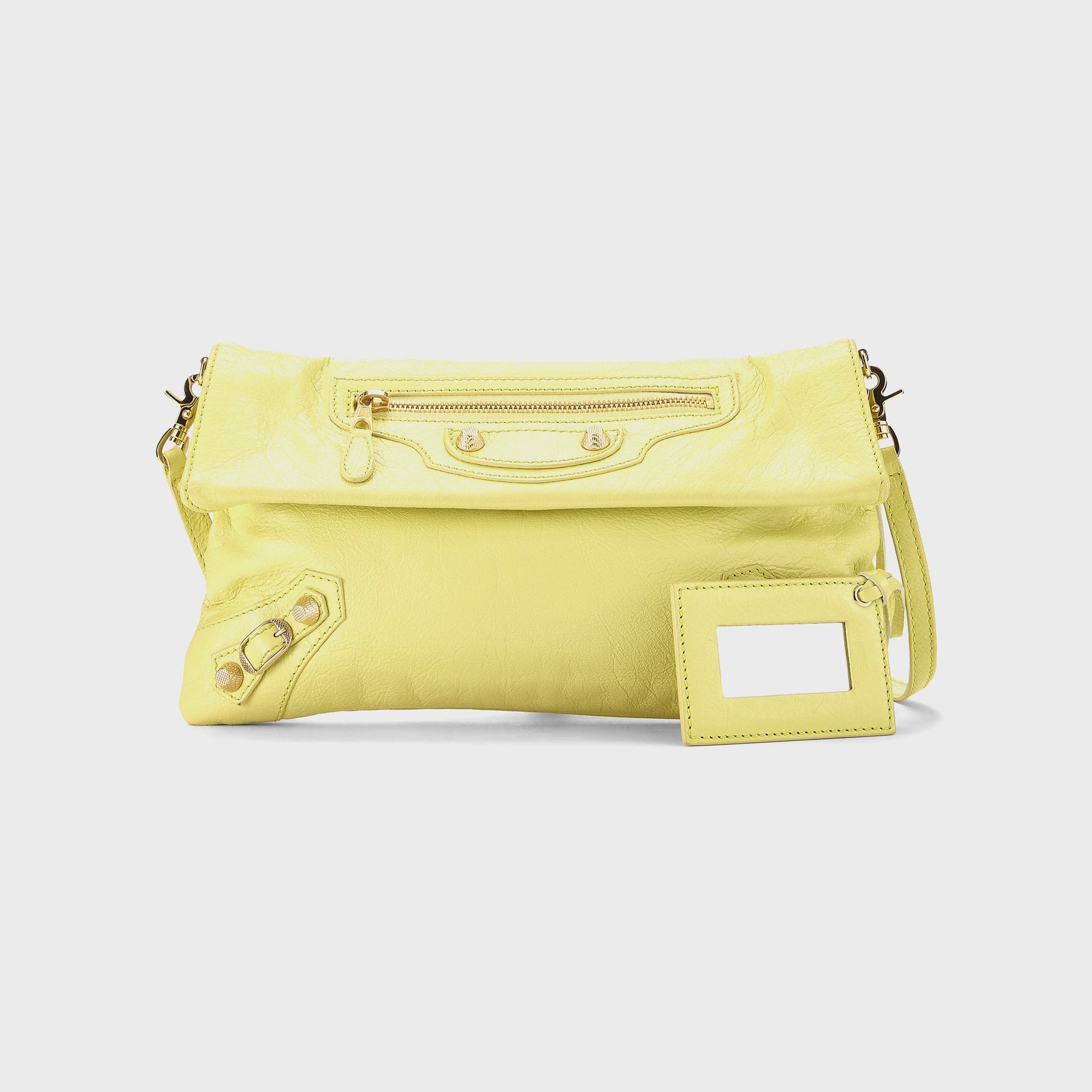 WGACA Balenciaga Giant12 Clutch Crossbody - Yellow Agneau