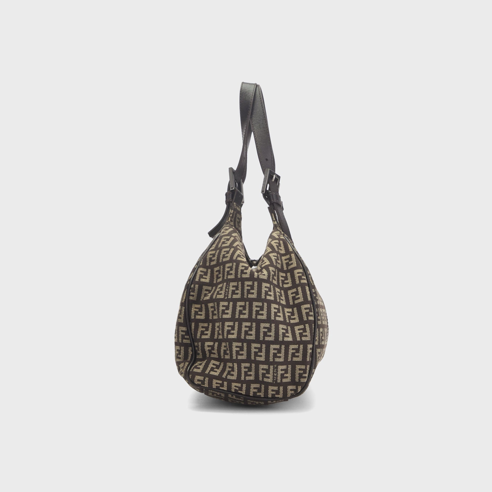 WGACA Fendi Zucchino Borsa Sporty Shoulder Bag - Brown