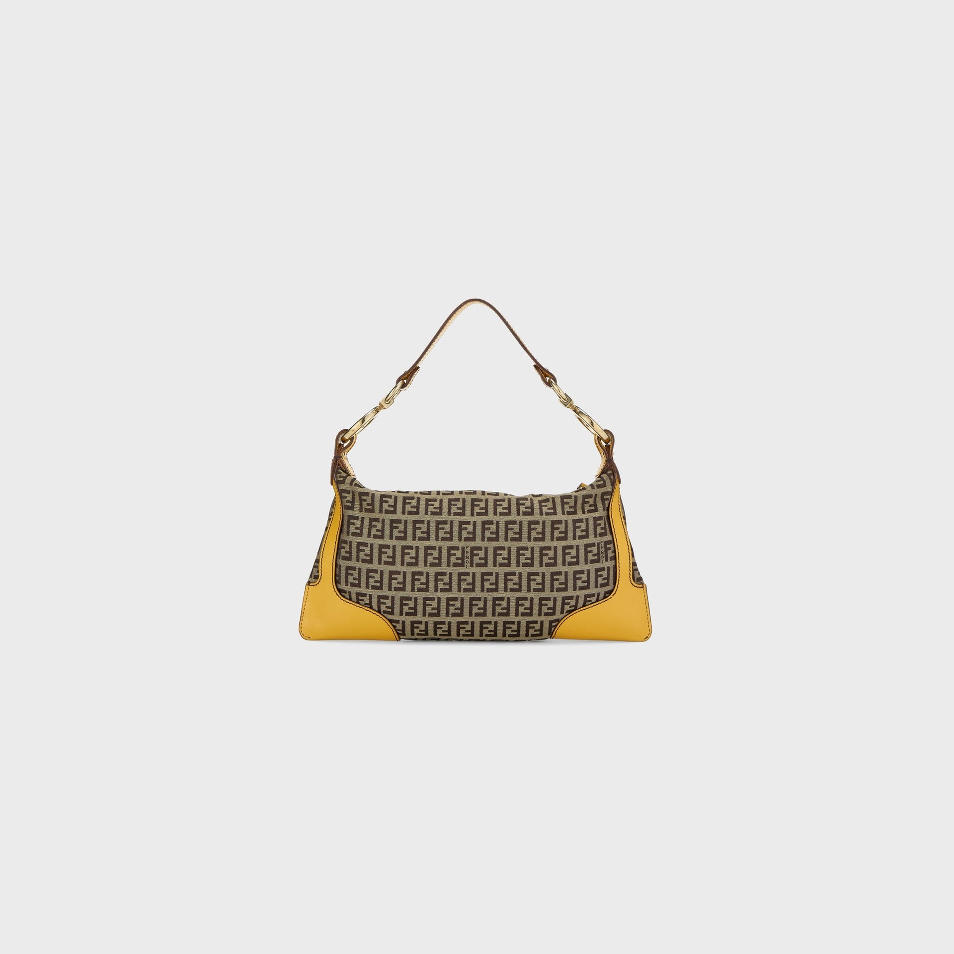 WGACA Fendi Zucchino Chef Pocket Shoulder Small - Yellow / Brown