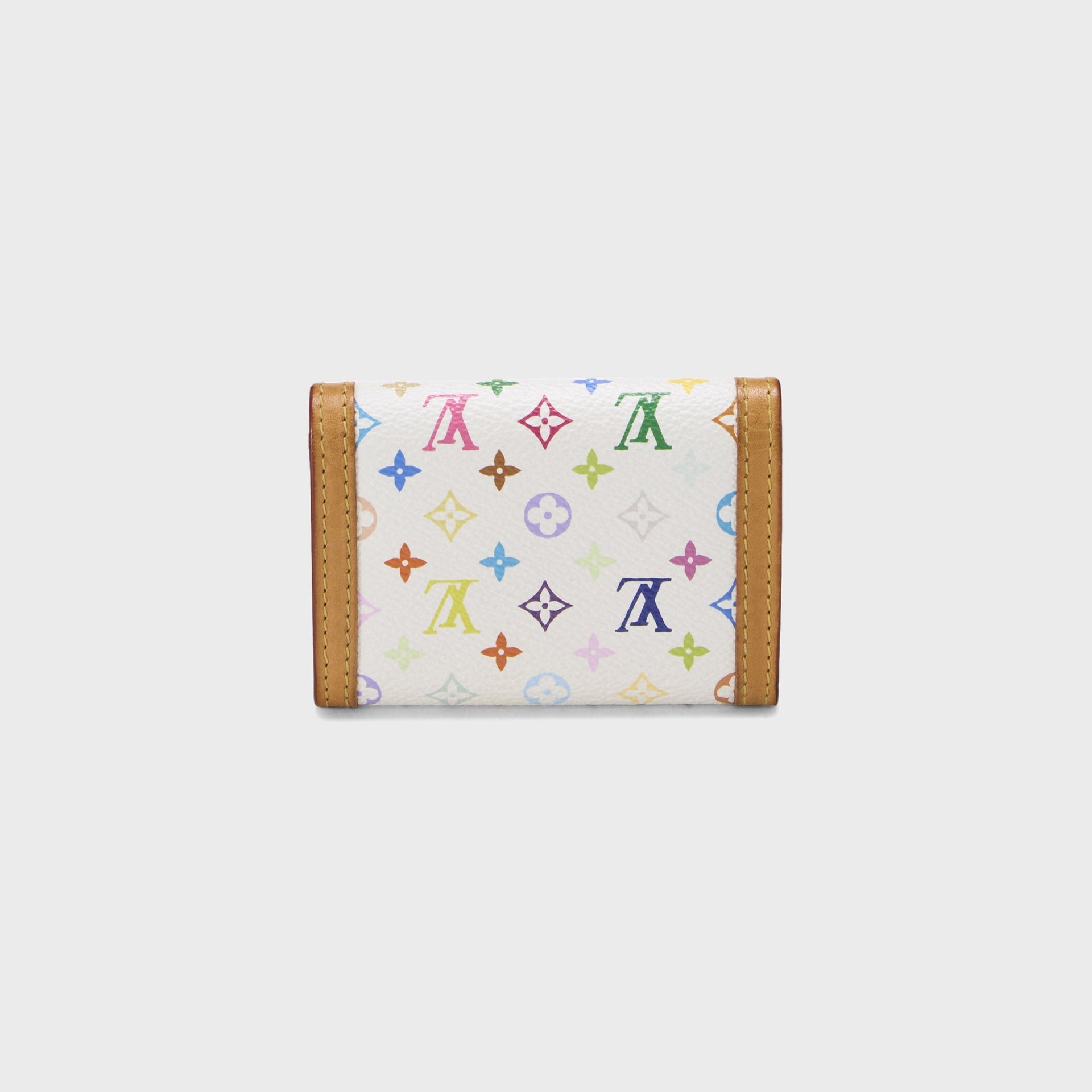 WGACA Louis Vuitton x Takashi Murakami White Monogram Porte Monnaie Plat - Multi / White