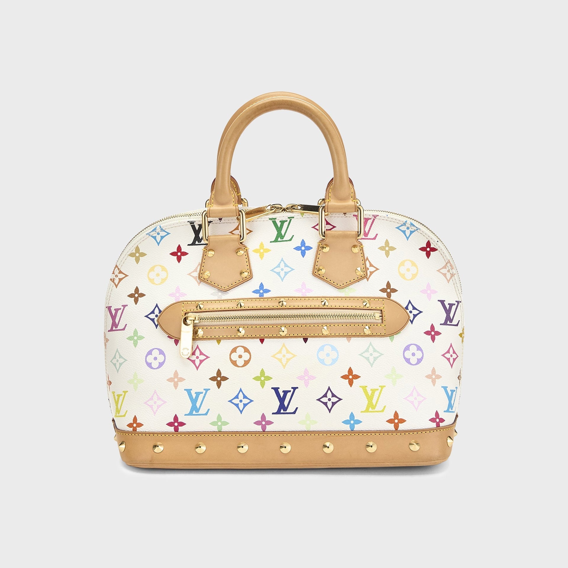 WGACA Takashi Murakami x Louis Vuitton White Monogram Multicolore Alma PM in White
