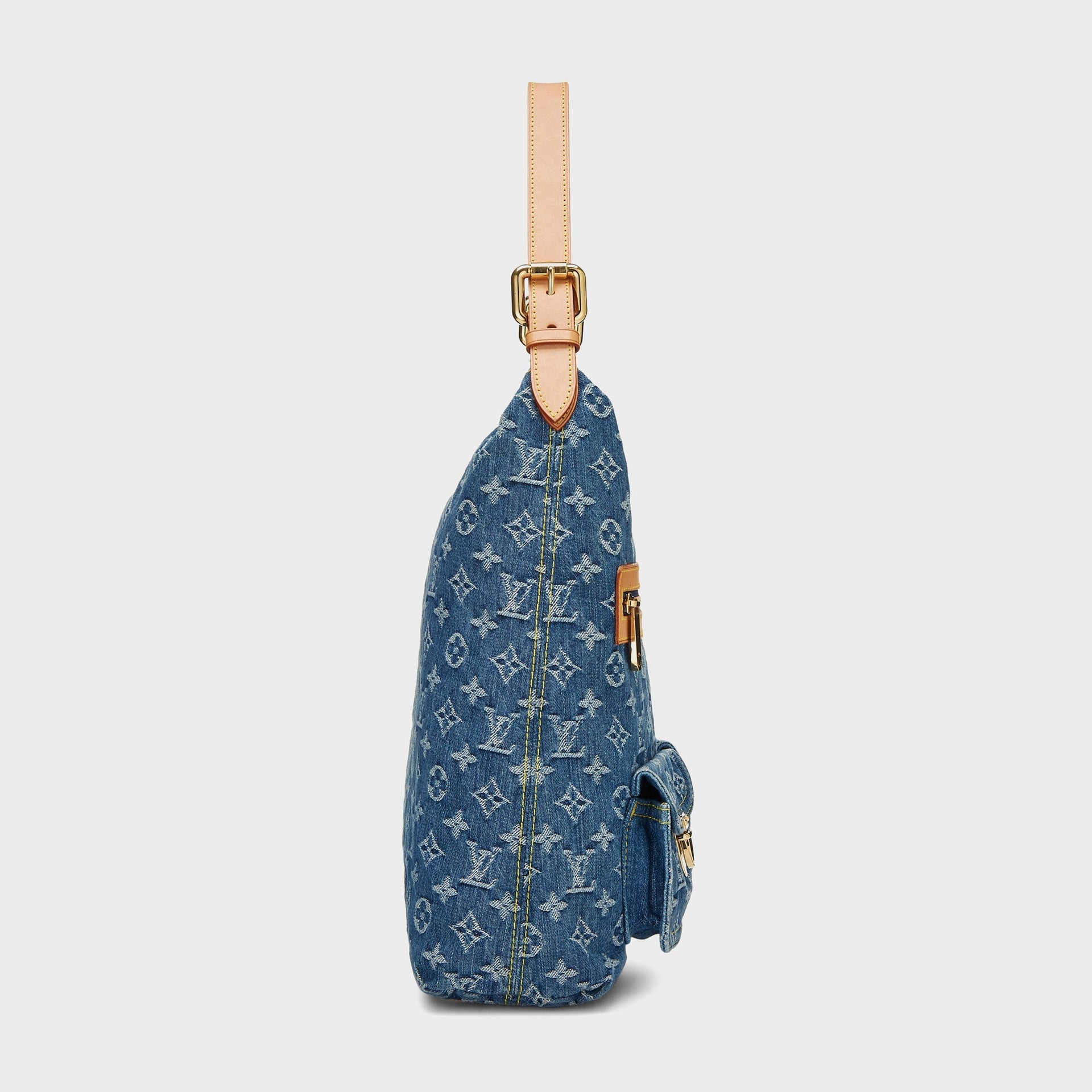 WGACA Louis Vuitton Denim Baggy Gm in Blue