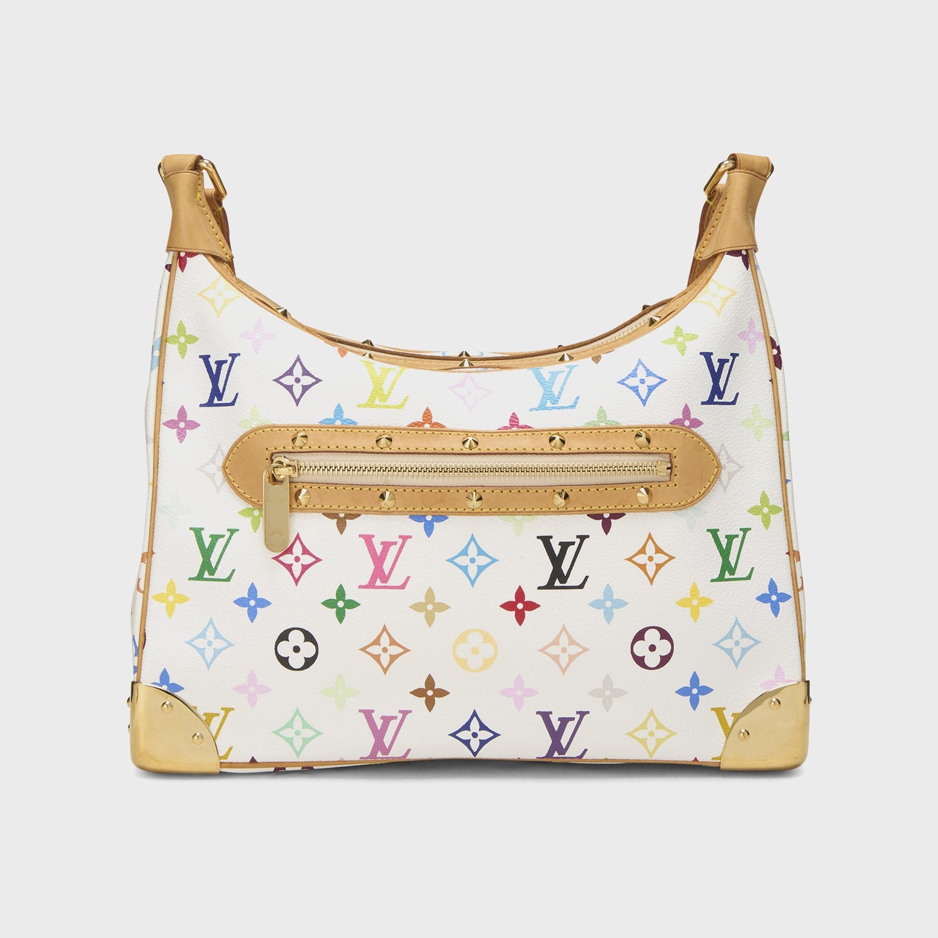 WGACA Takashi Murakami x Louis Vuitton White Monogram Multicore Boulogne in White