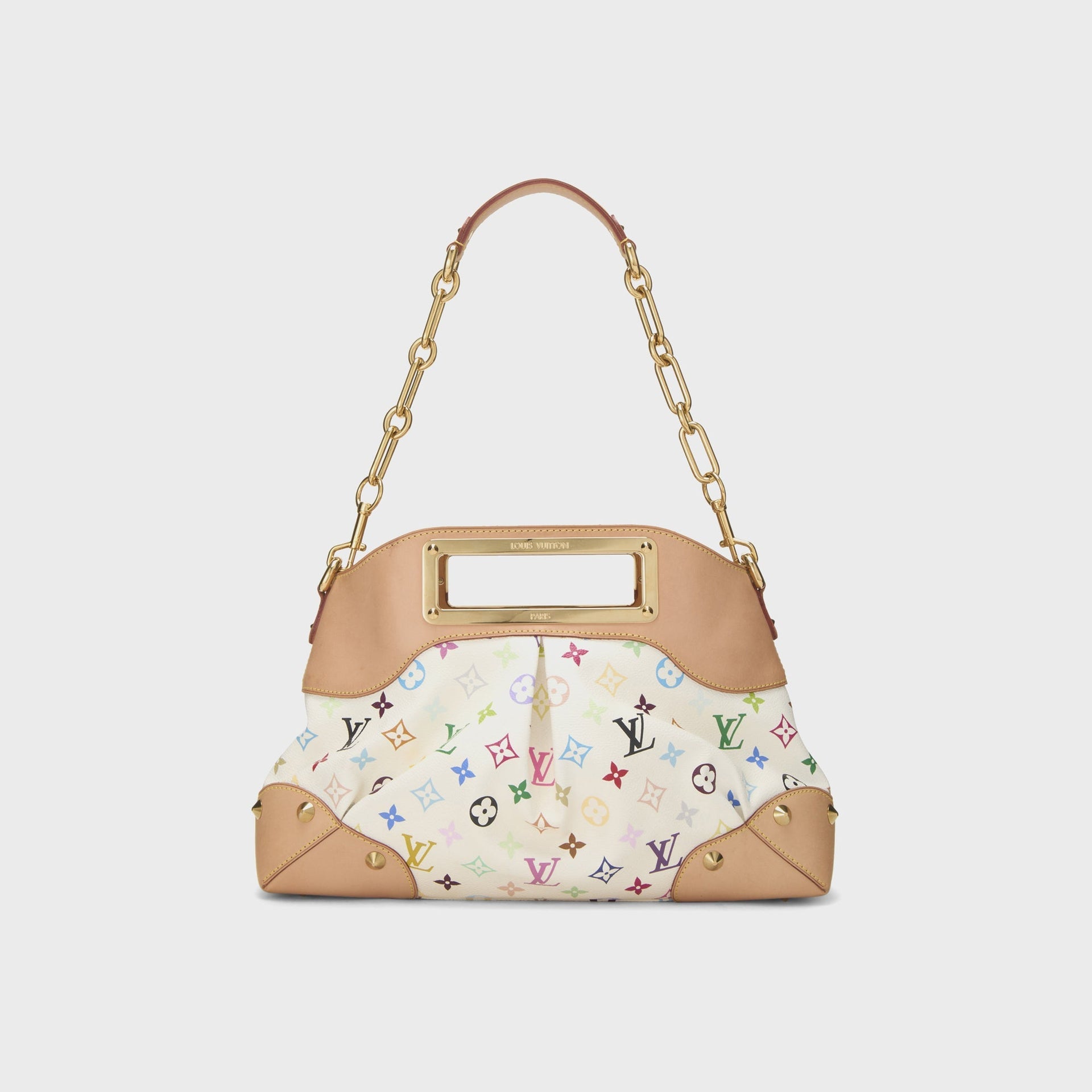 WGACA Takashi Murakami x Louis Vuitton White Monogram Multicolore Judy MM in White