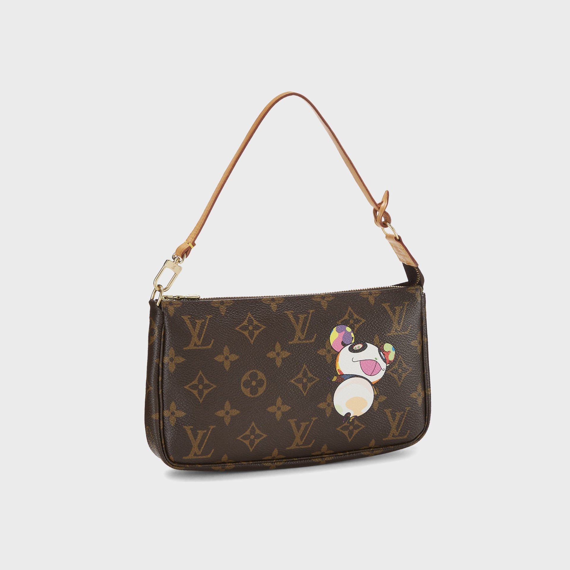 WGACA Louis Vuitton Murakami Panda Pochette Accessories V2 in Brown