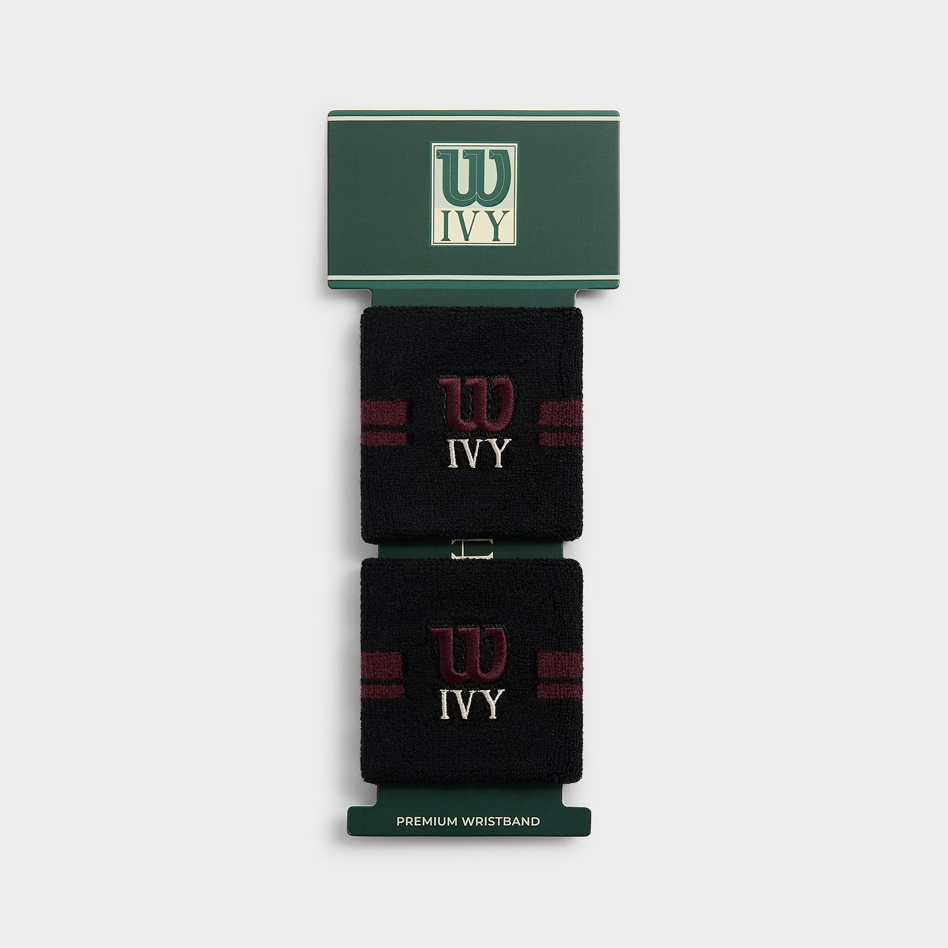 Kith Ivy for Wilson Terry Stripe Wristbands - Black