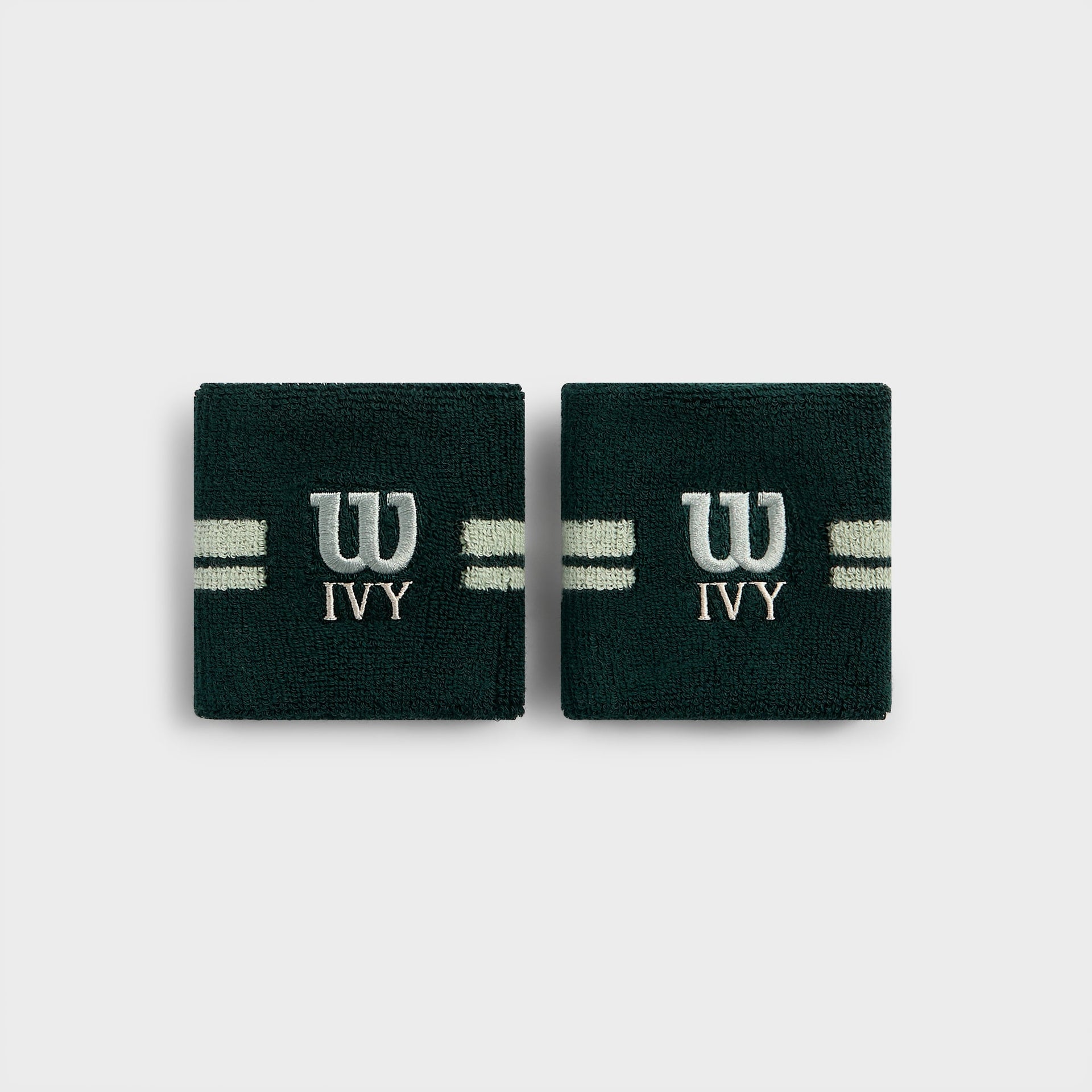 Kith Ivy for Wilson Terry Stripe Wristbands - Ivy Green