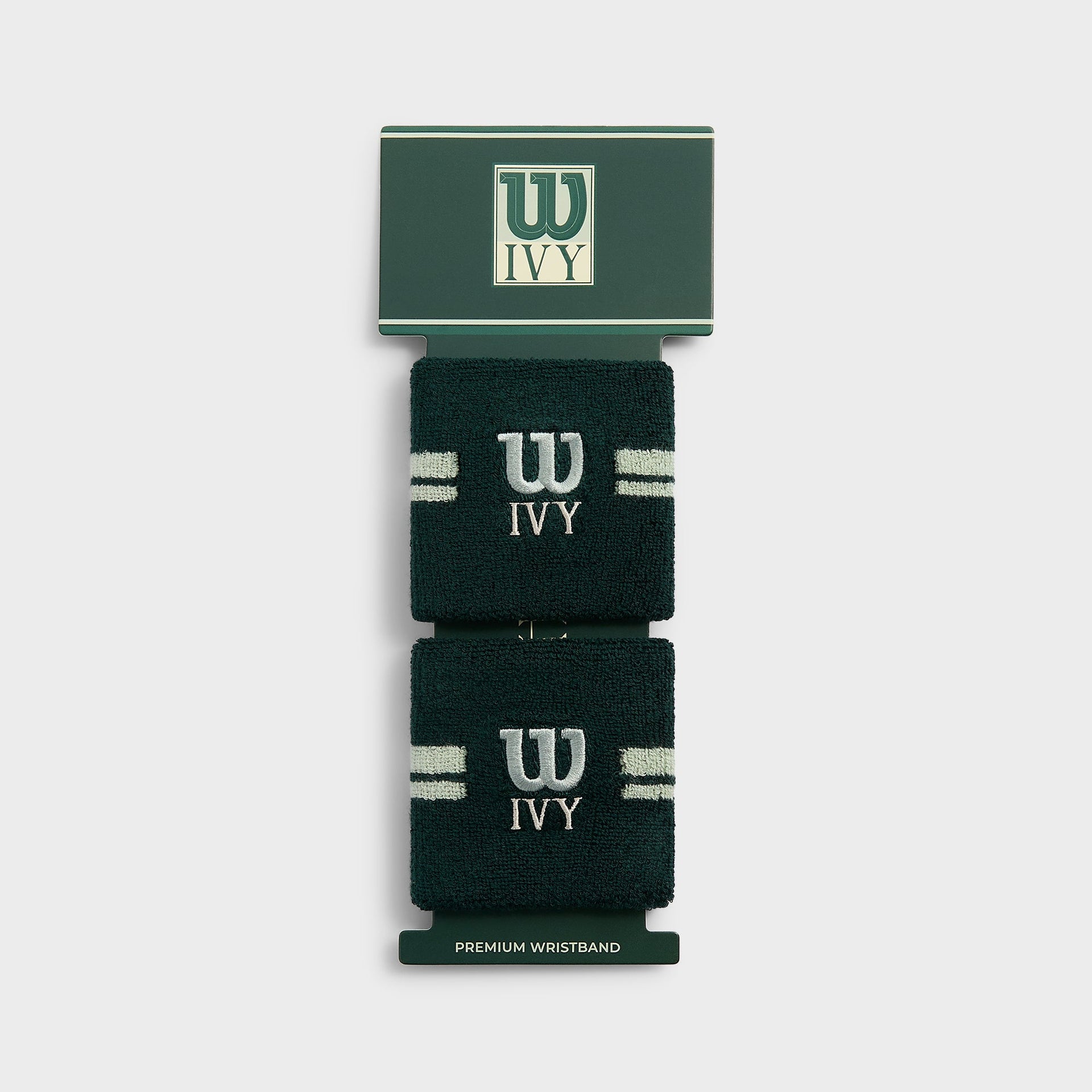 Kith Ivy for Wilson Terry Stripe Wristbands - Ivy Green