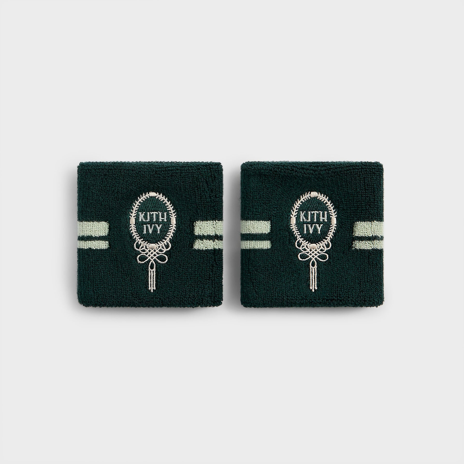 Kith Ivy for Wilson Terry Stripe Wristbands - Ivy Green