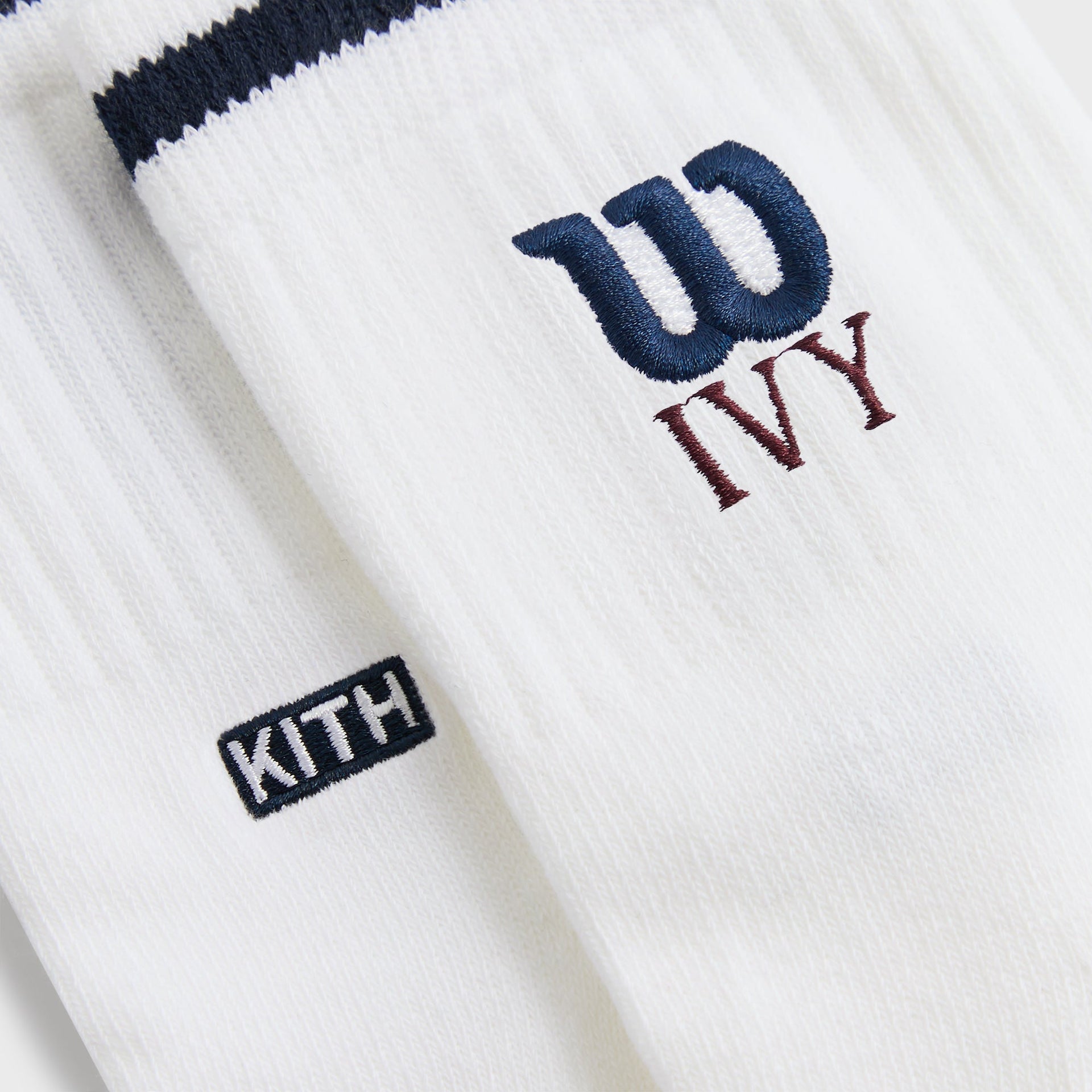 Kith Ivy for Wilson Quarter Top Socks - White / Port Royal