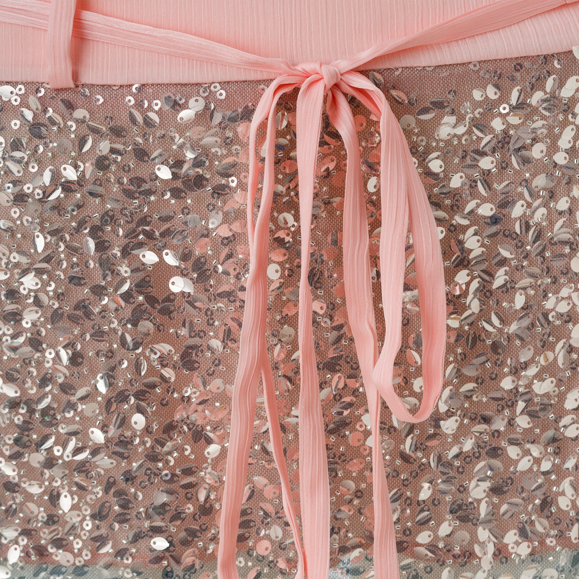 Siedres Sequined Low Rise Midi Skirt with Lining in Mint