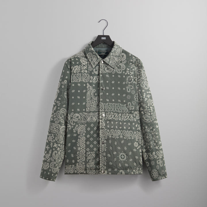 Kith Flocked Deconstructed Bandana Coaches Jacket - Court
