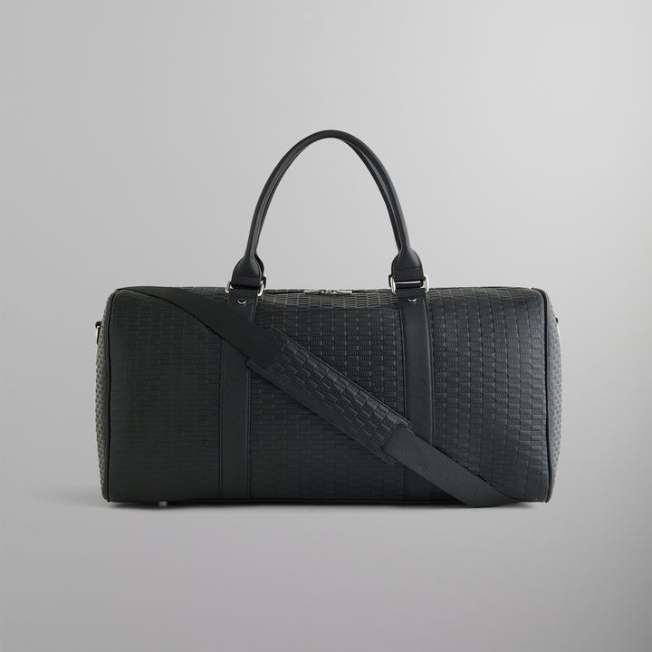 Kith Duffle Bag with Monogram Deboss in Saffiano Leather - Black