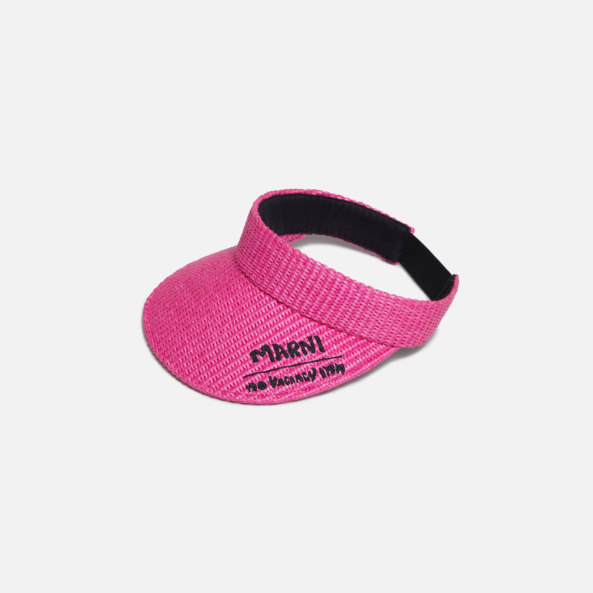 Marni x No Vacancy Inn Raffia Visor - Fuchsia