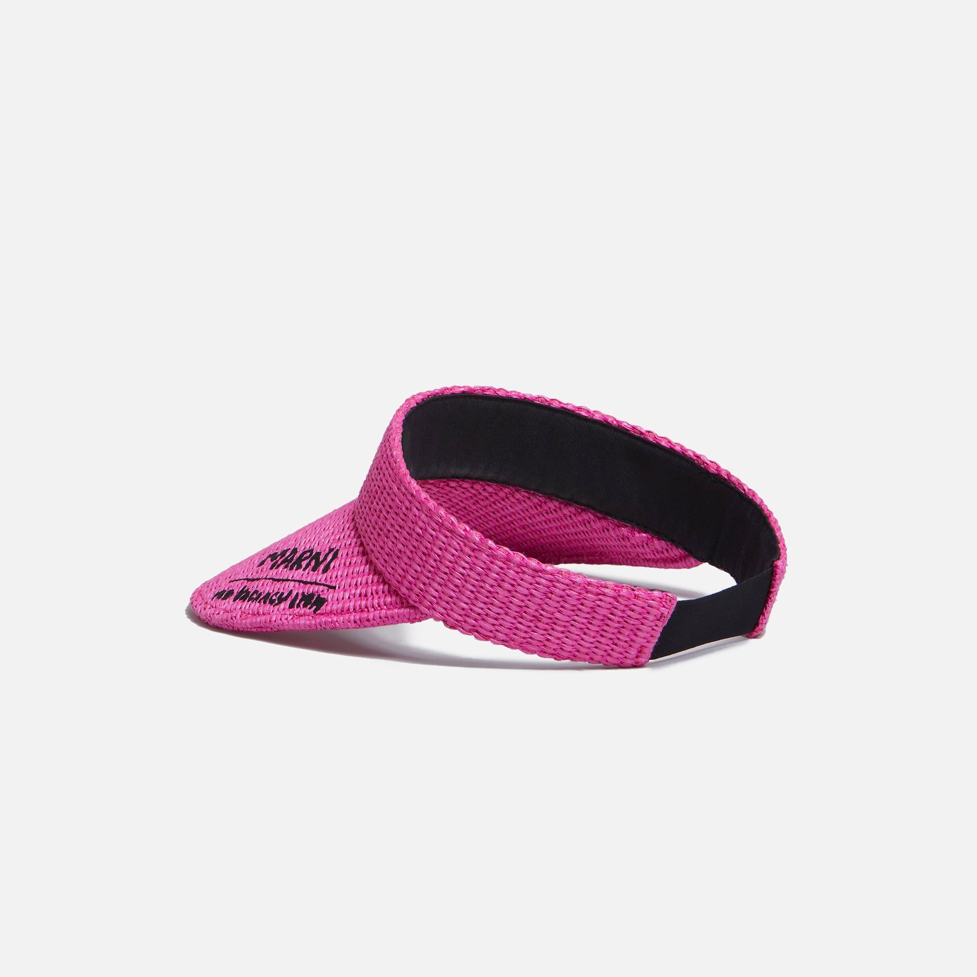 Marni x No Vacancy Inn Raffia Visor - Fuchsia