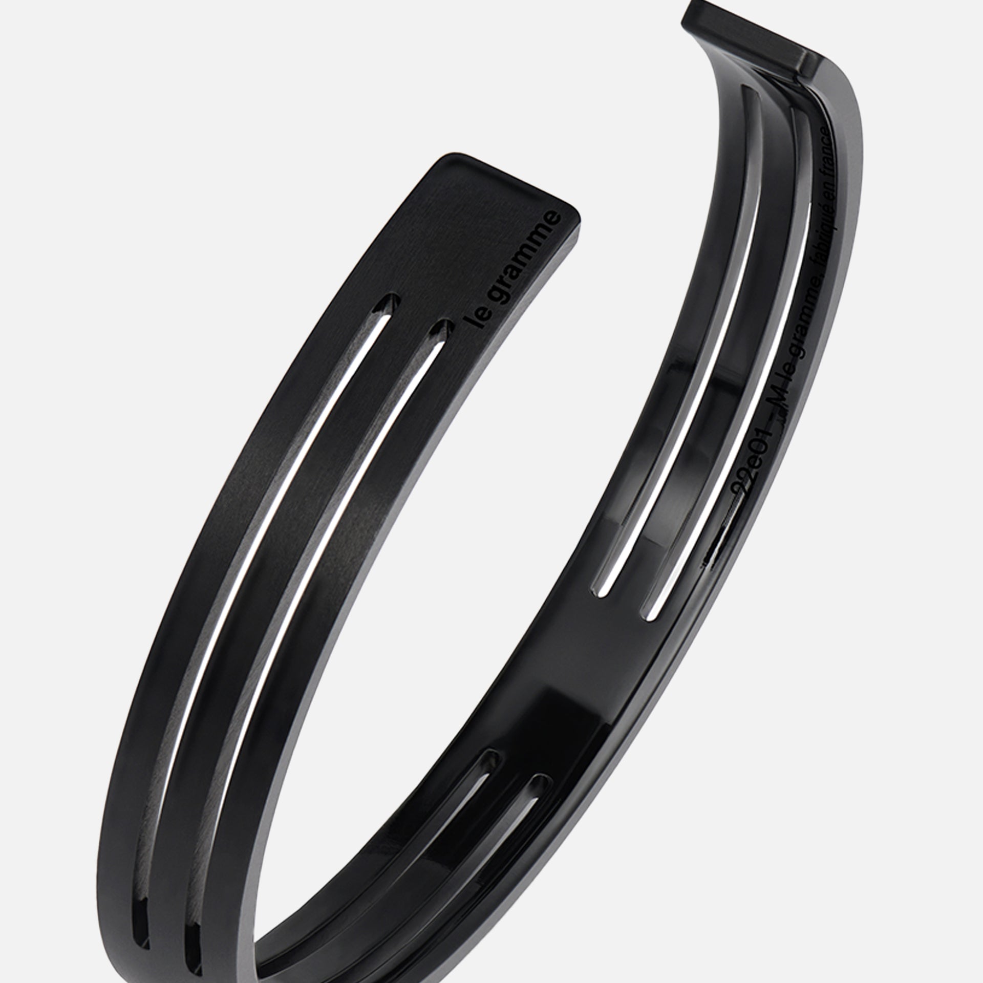 Le Gramme 8g Perforated Ribbon Bracelet - Silver