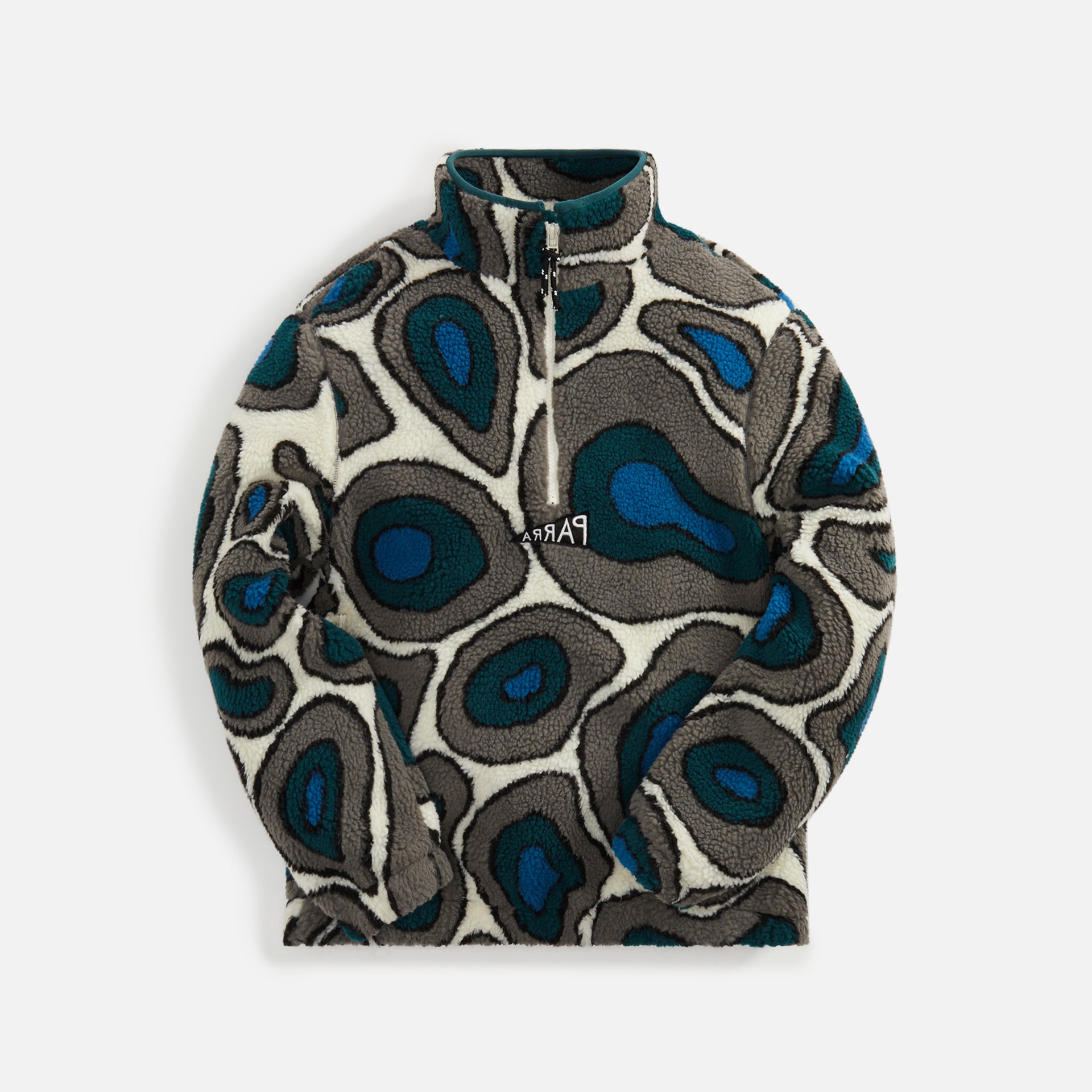 by Parra Amethist Geode Polar Fleece Pullover - Stone Blue